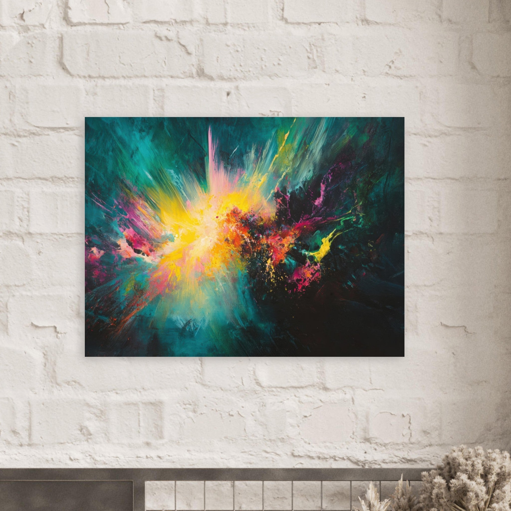 Fine Art Poster Landscape - Spectral Dissonance Razor - sharp angular forms - Shop Ai Art WebShop - Digital Art online Store