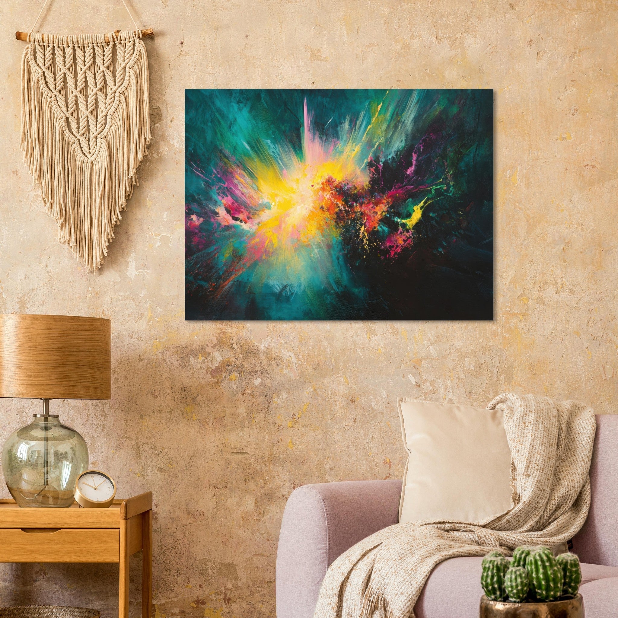 Fine Art Poster Landscape - Spectral Dissonance Razor - sharp angular forms - Shop Ai Art WebShop - Digital Art online Store