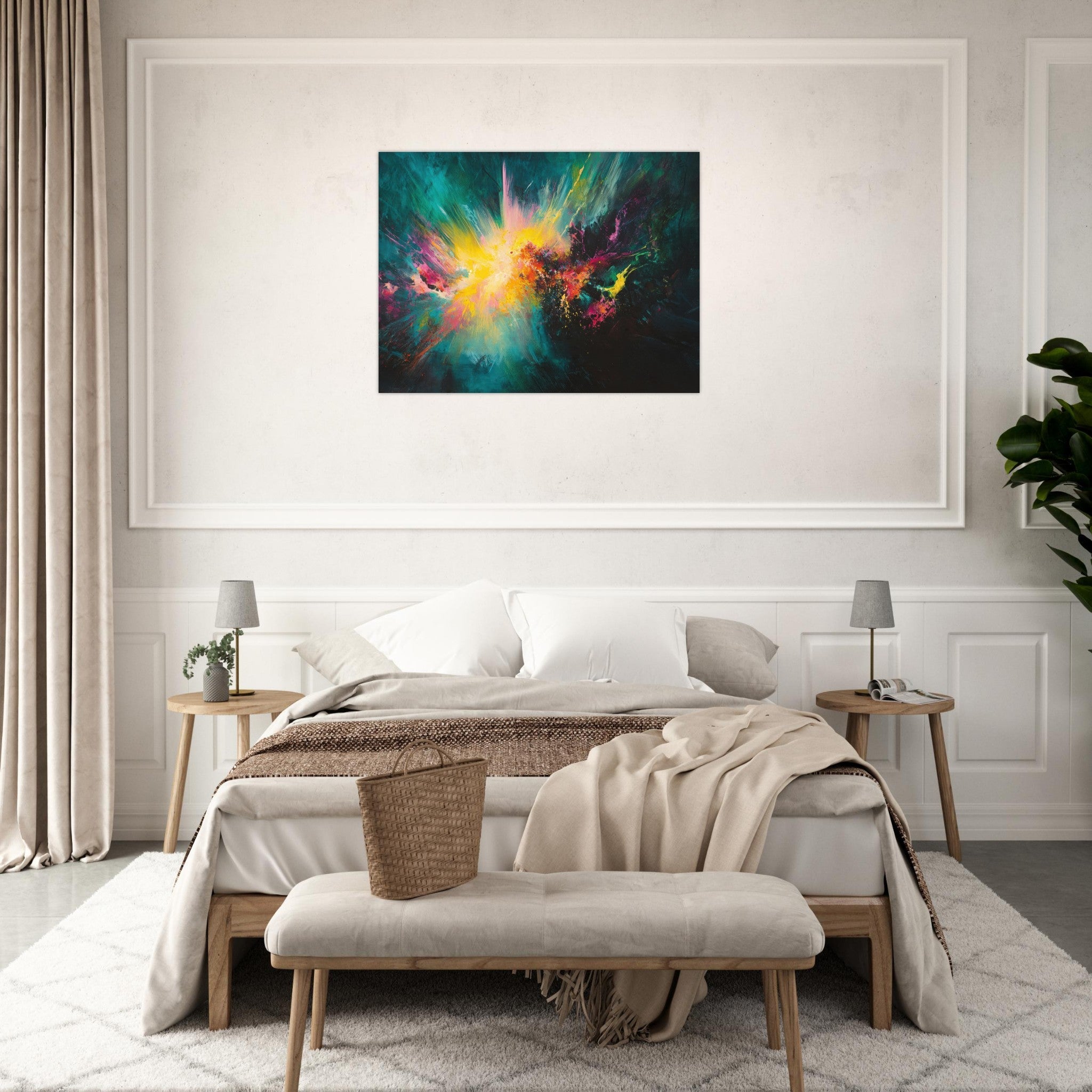 Fine Art Poster Landscape - Spectral Dissonance Razor - sharp angular forms - Shop Ai Art WebShop - Digital Art online Store