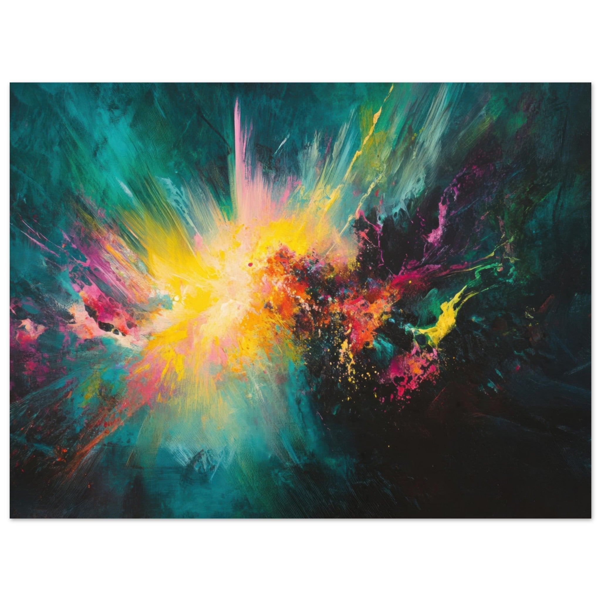 Fine Art Poster Landscape - Spectral Dissonance Razor - sharp angular forms - Shop Ai Art WebShop - Digital Art online Store