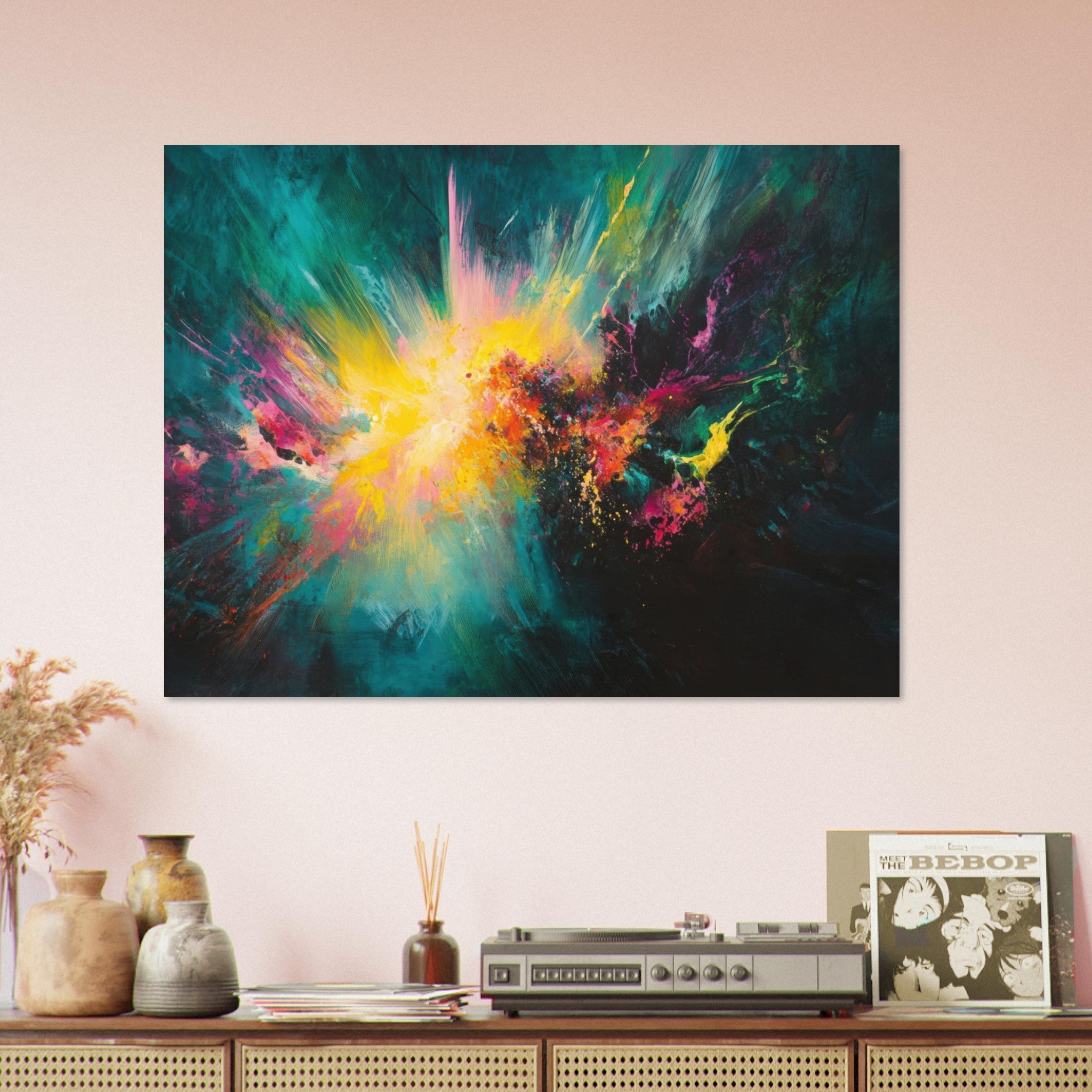 Fine Art Poster Landscape - Spectral Dissonance Razor - sharp angular forms - Shop Ai Art WebShop - Digital Art online Store
