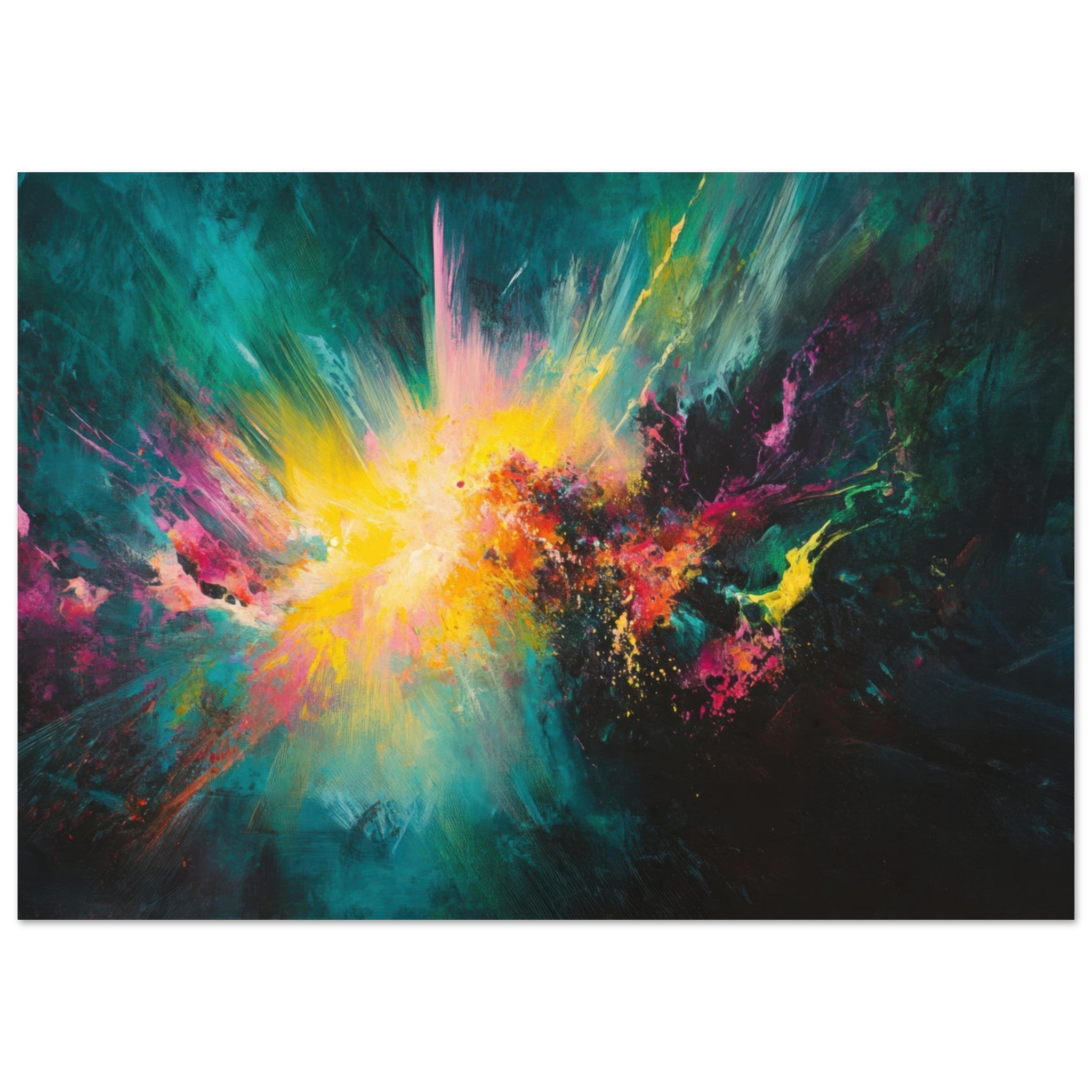 Fine Art Poster Landscape - Spectral Dissonance Razor - sharp angular forms - Shop Ai Art WebShop - Digital Art online Store