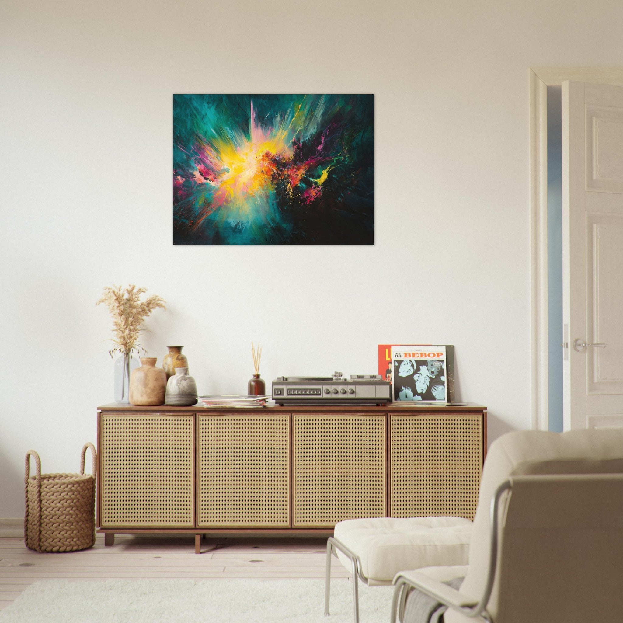 Fine Art Poster Landscape - Spectral Dissonance Razor - sharp angular forms - Shop Ai Art WebShop - Digital Art online Store