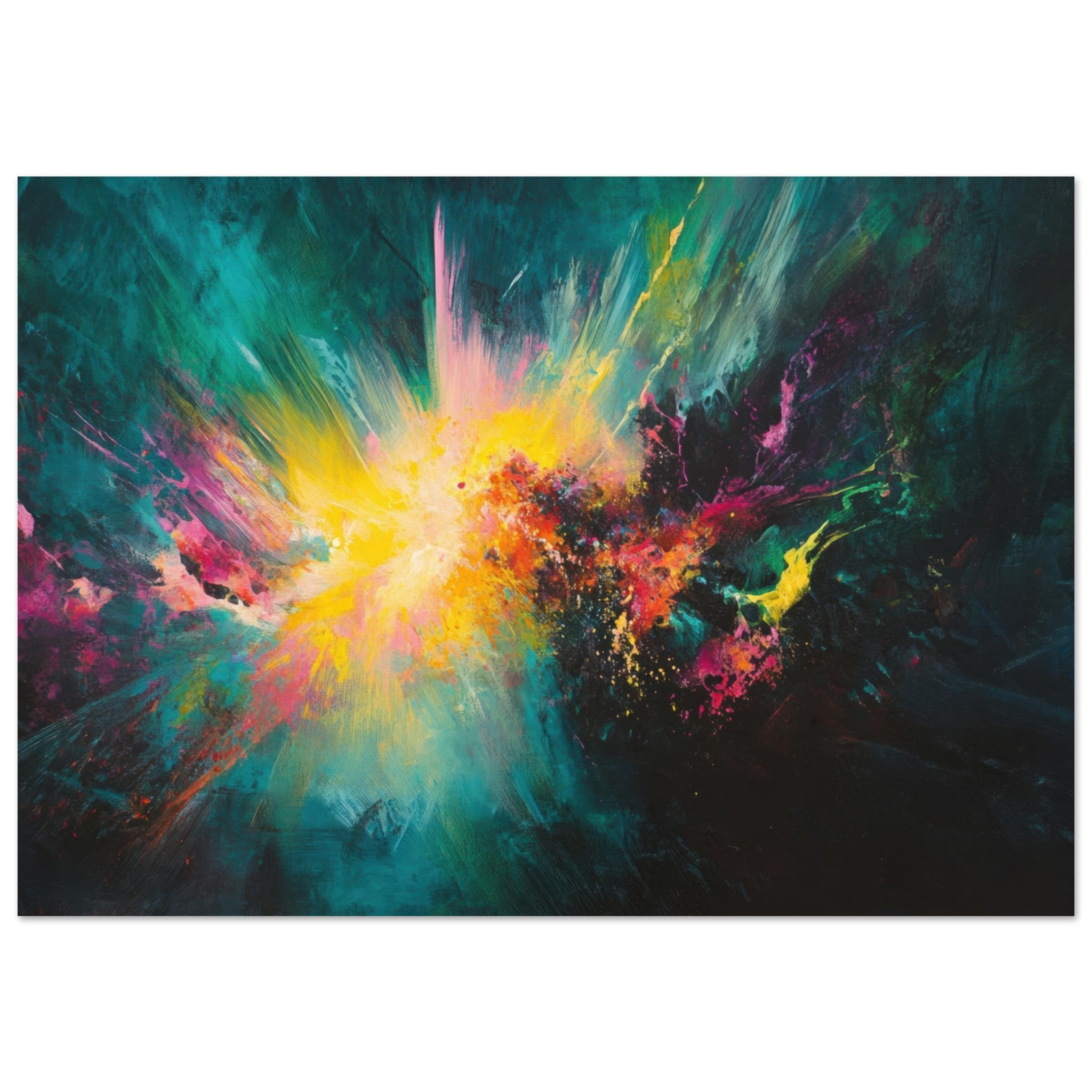 Fine Art Poster Landscape - Spectral Dissonance Razor - sharp angular forms - Shop Ai Art WebShop - Digital Art online Store