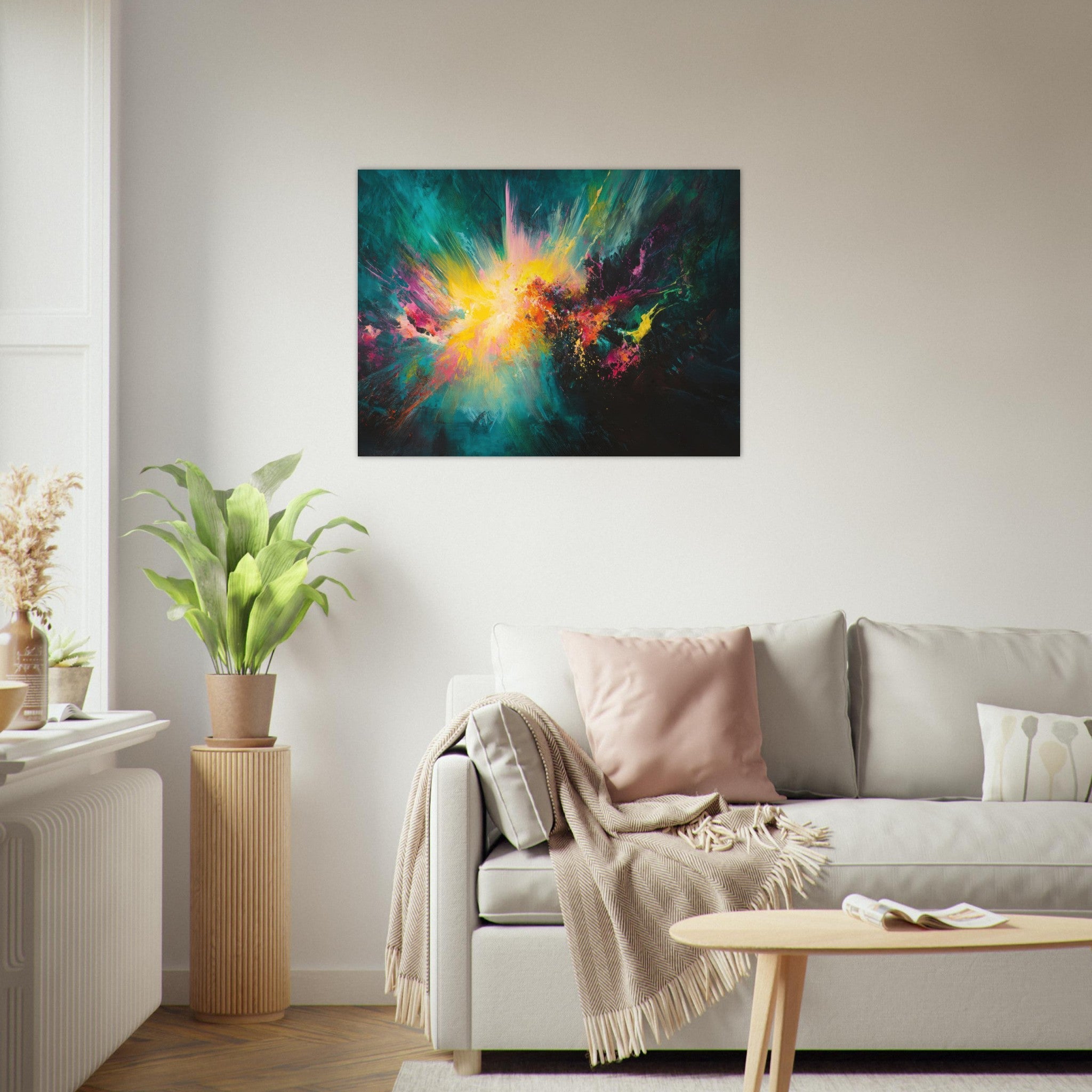 Fine Art Poster Landscape - Spectral Dissonance Razor - sharp angular forms - Shop Ai Art WebShop - Digital Art online Store