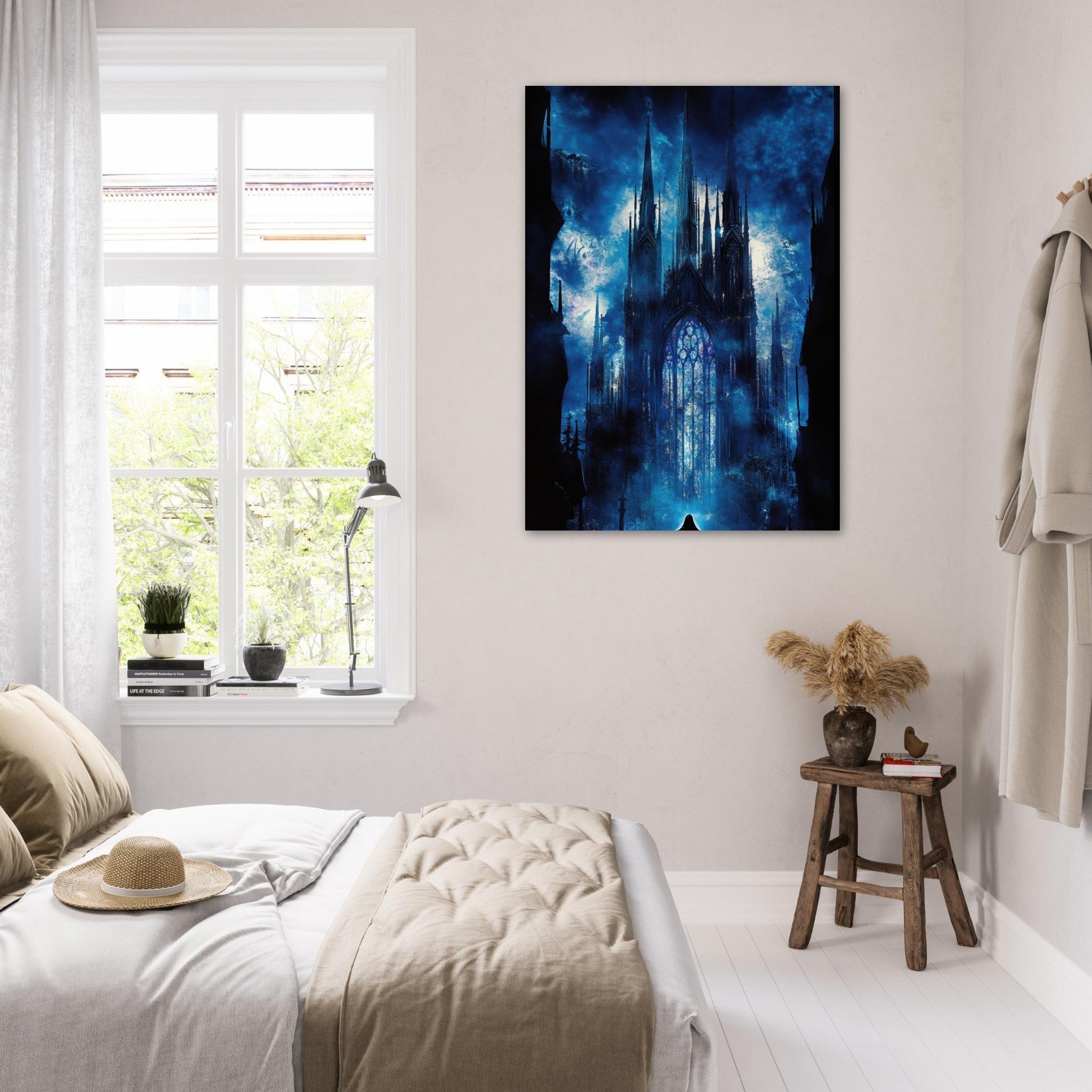Fine Art Poster Portrait - Gothic Cathedral of Lost Magic A haunting Gothic - Shop Ai Art WebShop - Digital Art online Store