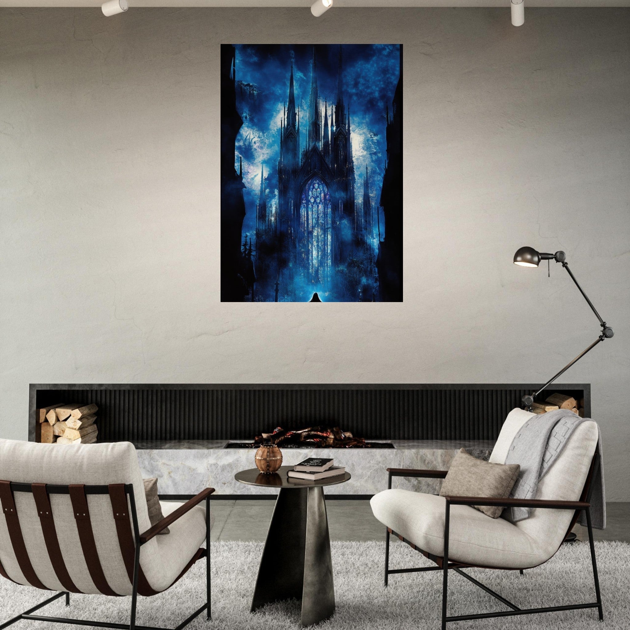 Fine Art Poster Portrait - Gothic Cathedral of Lost Magic A haunting Gothic - Shop Ai Art WebShop - Digital Art online Store