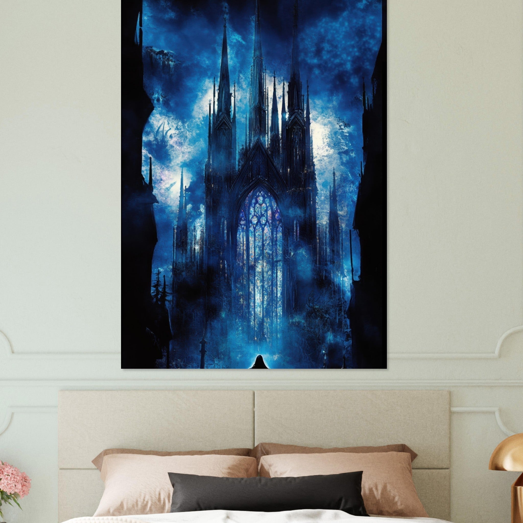 Fine Art Poster Portrait - Gothic Cathedral of Lost Magic A haunting Gothic - Shop Ai Art WebShop - Digital Art online Store