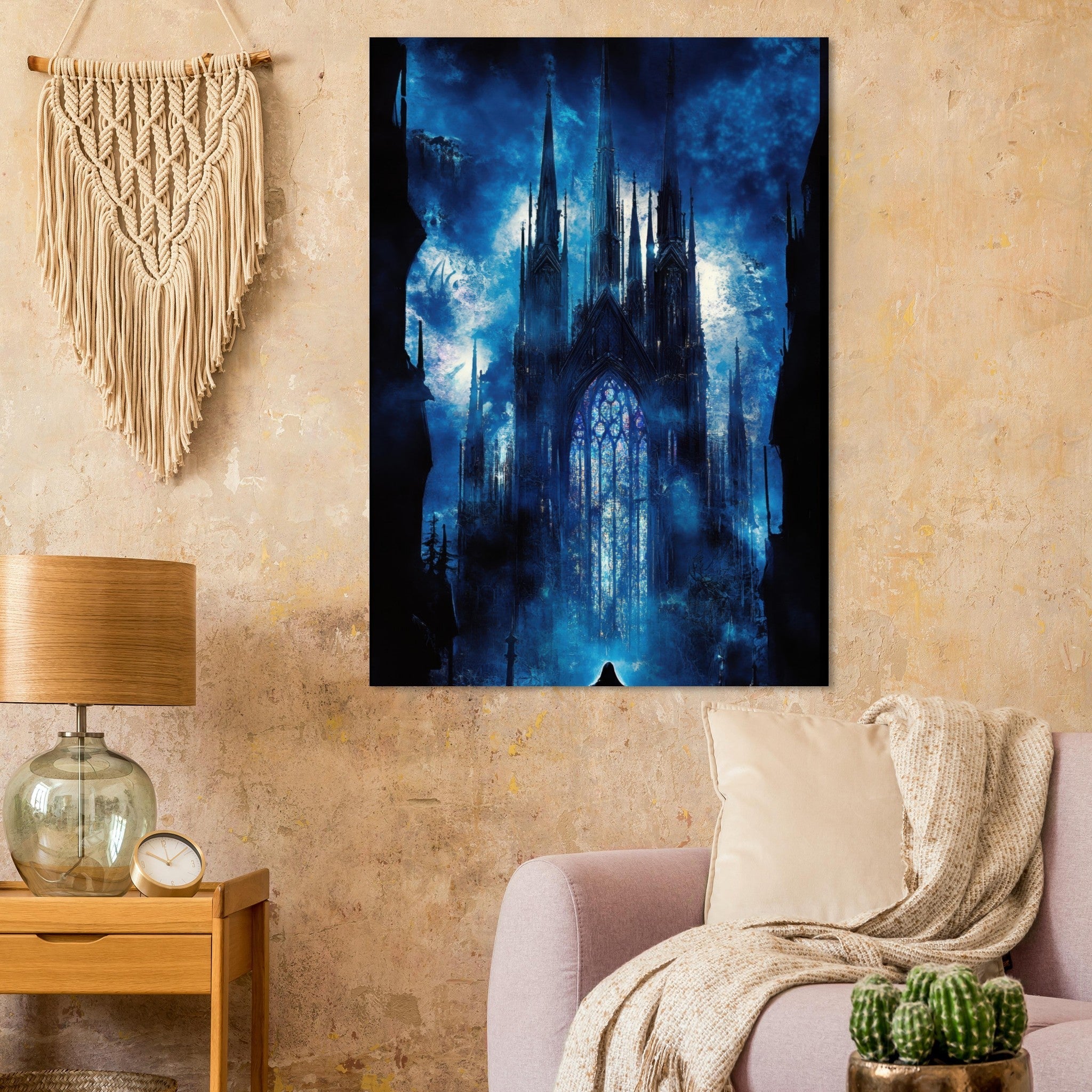 Fine Art Poster Portrait - Gothic Cathedral of Lost Magic A haunting Gothic - Shop Ai Art WebShop - Digital Art online Store