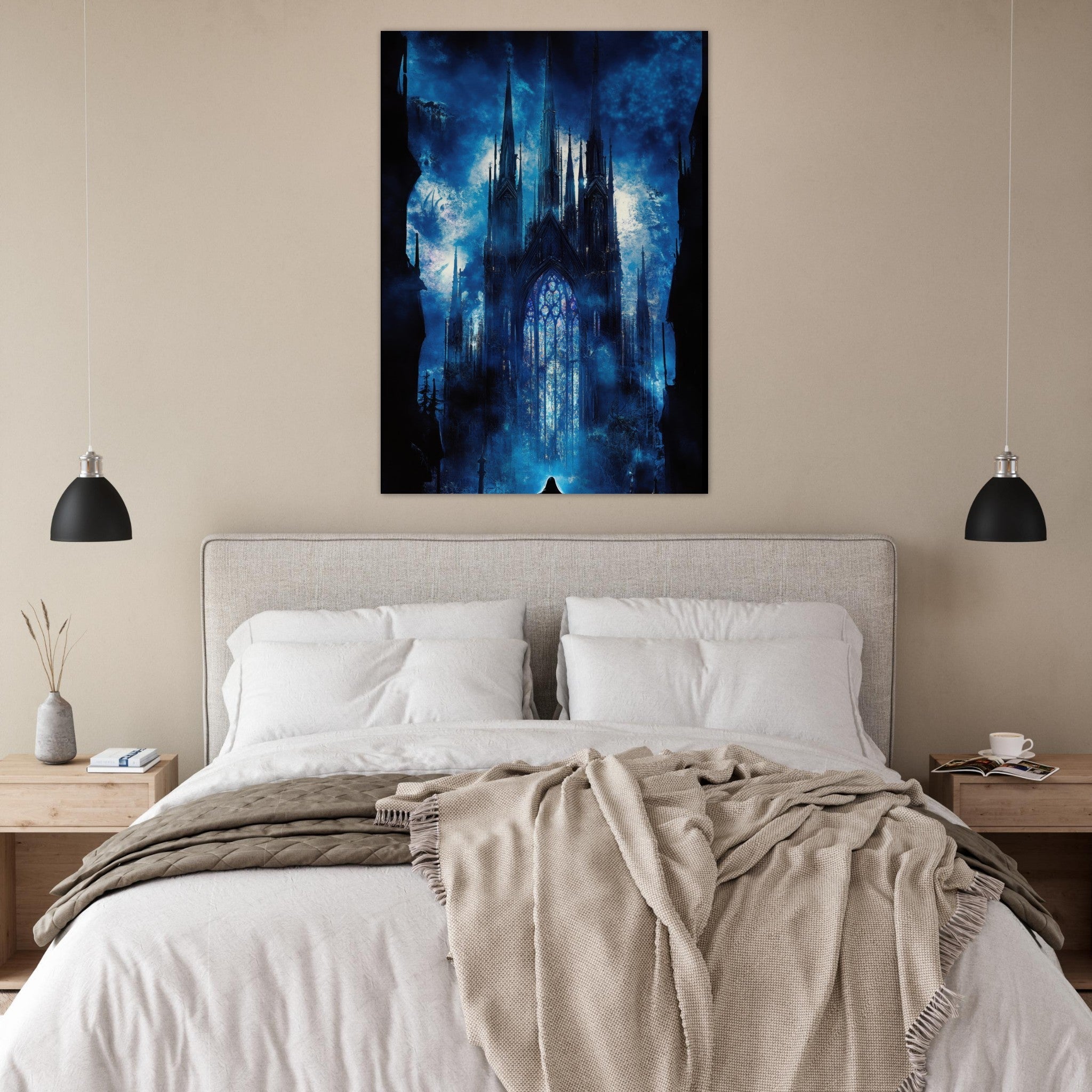 Fine Art Poster Portrait - Gothic Cathedral of Lost Magic A haunting Gothic - Shop Ai Art WebShop - Digital Art online Store