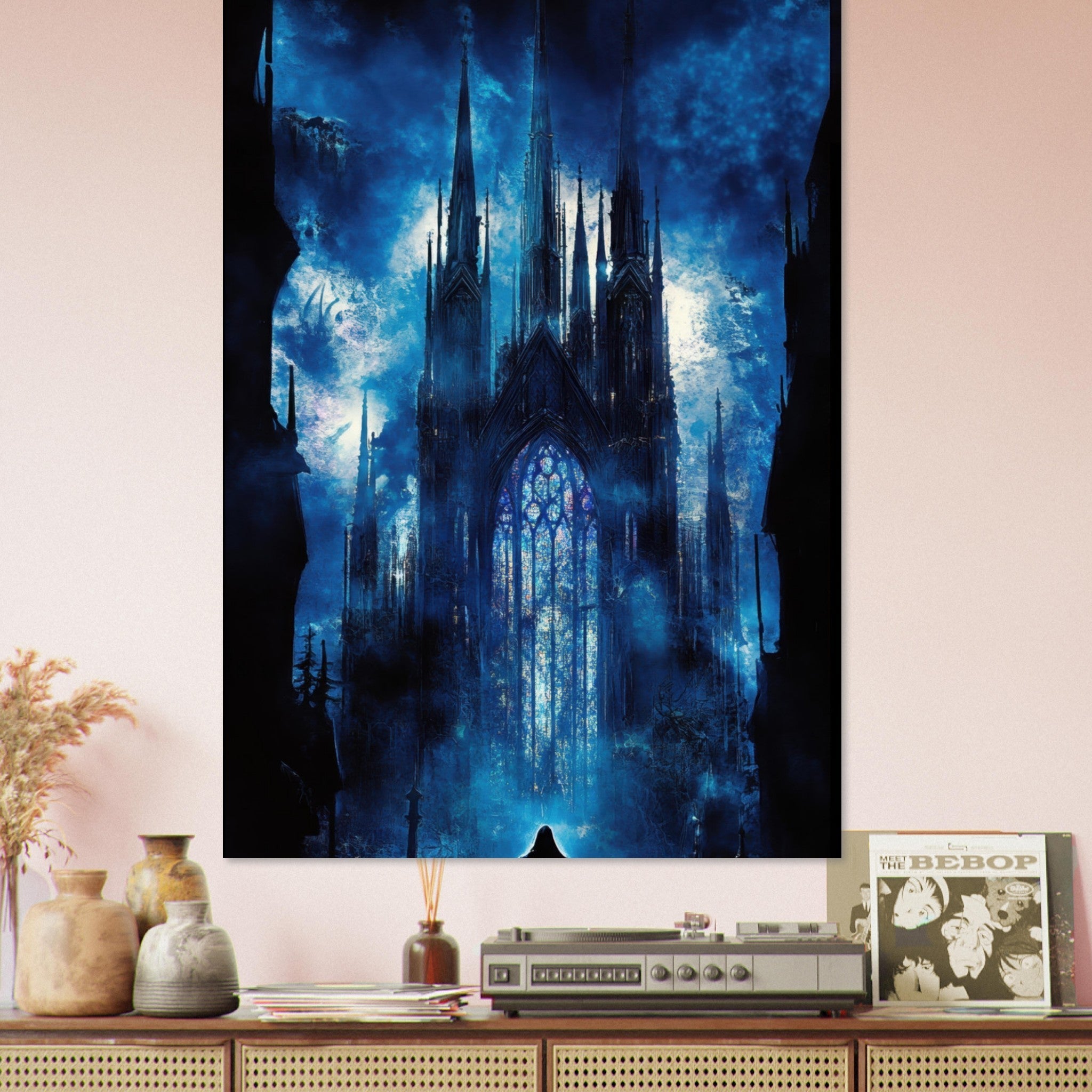 Fine Art Poster Portrait - Gothic Cathedral of Lost Magic A haunting Gothic - Shop Ai Art WebShop - Digital Art online Store