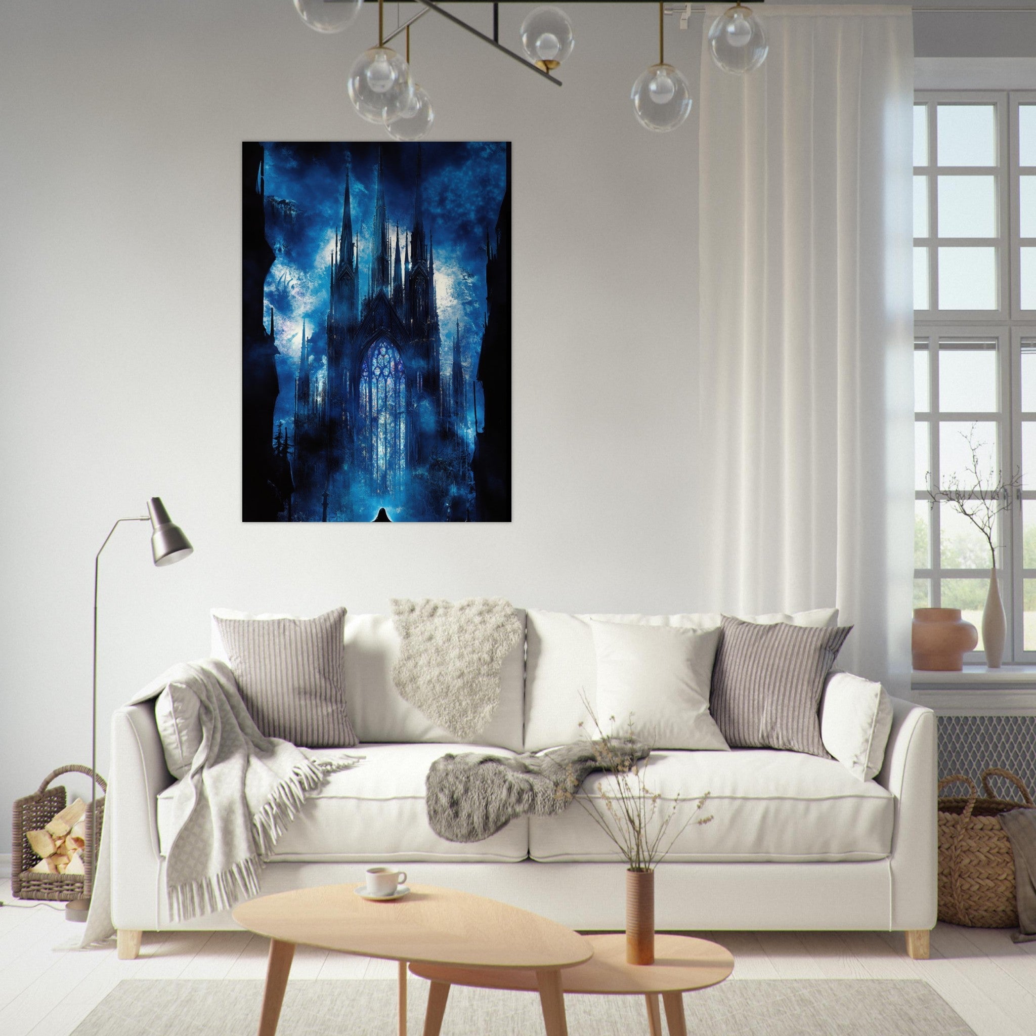 Fine Art Poster Portrait - Gothic Cathedral of Lost Magic A haunting Gothic - Shop Ai Art WebShop - Digital Art online Store