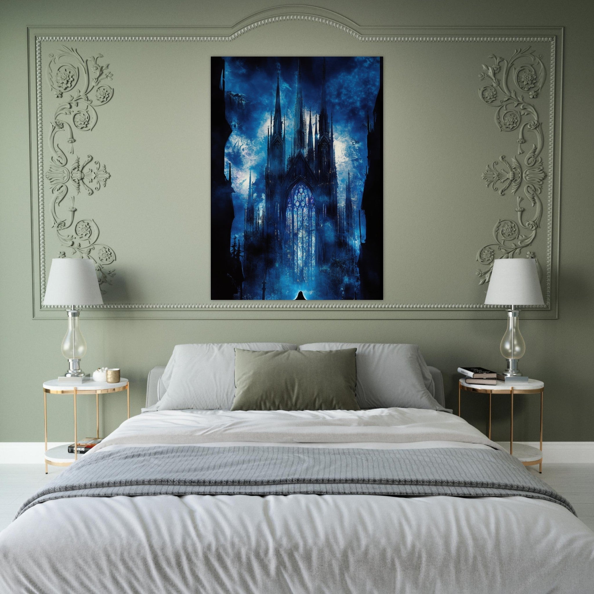 Fine Art Poster Portrait - Gothic Cathedral of Lost Magic A haunting Gothic - Shop Ai Art WebShop - Digital Art online Store