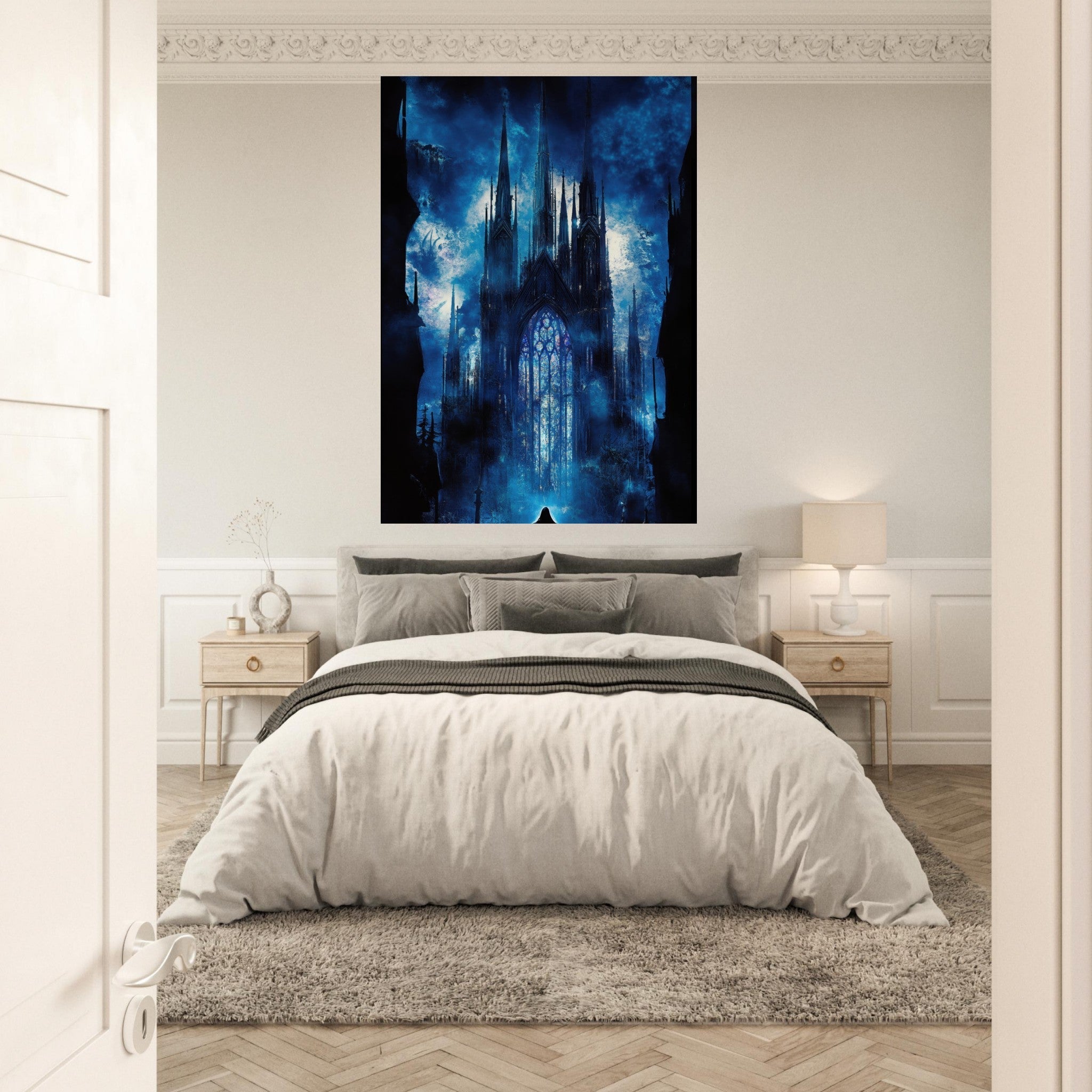 Fine Art Poster Portrait - Gothic Cathedral of Lost Magic A haunting Gothic - Shop Ai Art WebShop - Digital Art online Store