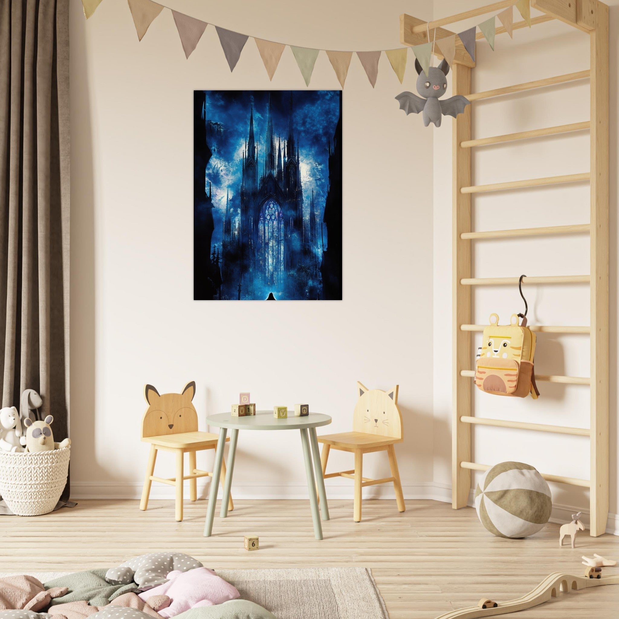 Fine Art Poster Portrait - Gothic Cathedral of Lost Magic A haunting Gothic - Shop Ai Art WebShop - Digital Art online Store