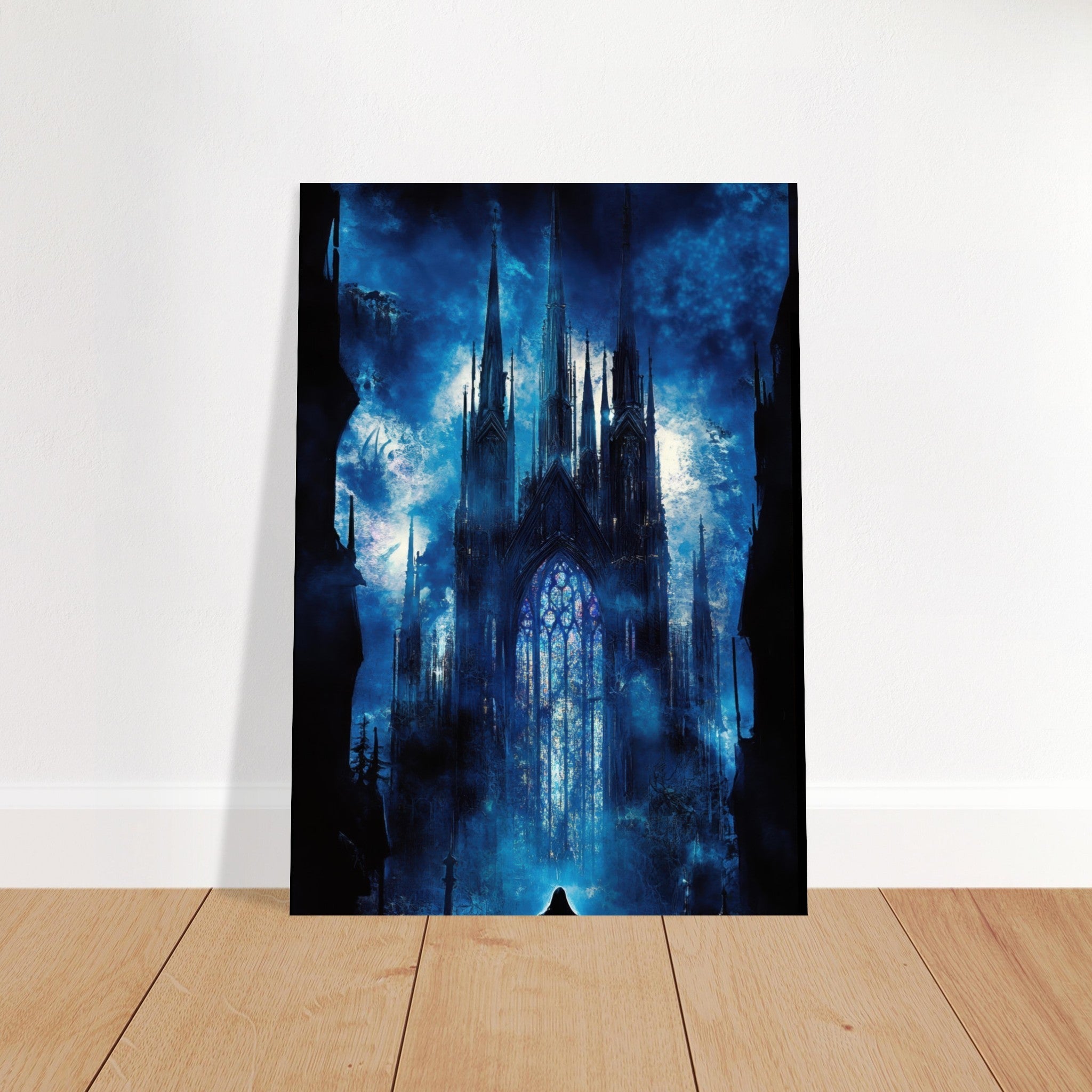 Fine Art Poster Portrait - Gothic Cathedral of Lost Magic A haunting Gothic - Shop Ai Art WebShop - Digital Art online Store