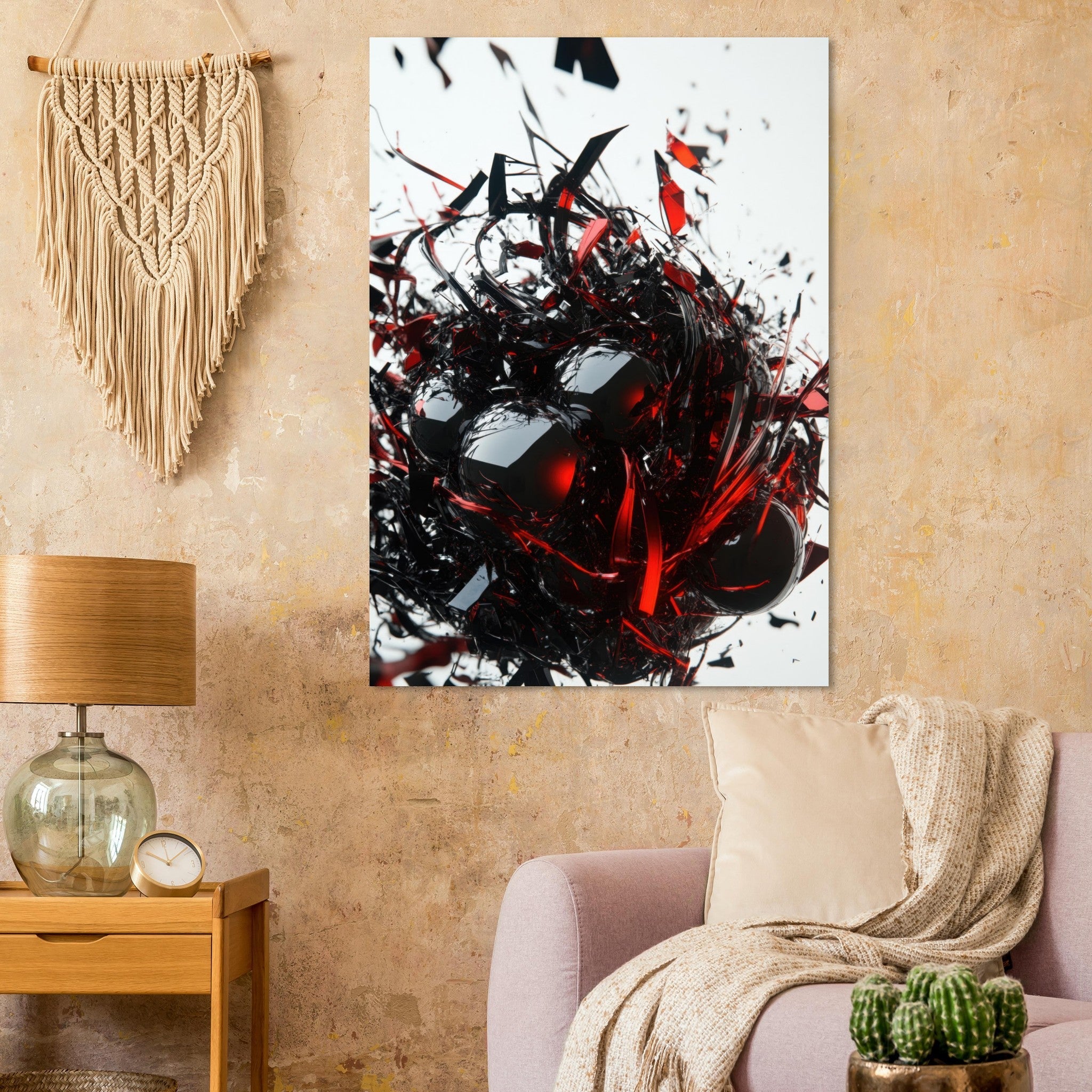 Fine Art Poster Portrait - Gravitys Collapse A violent implosion of fragment 4 - Shop Ai Art WebShop - Digital Art online Store