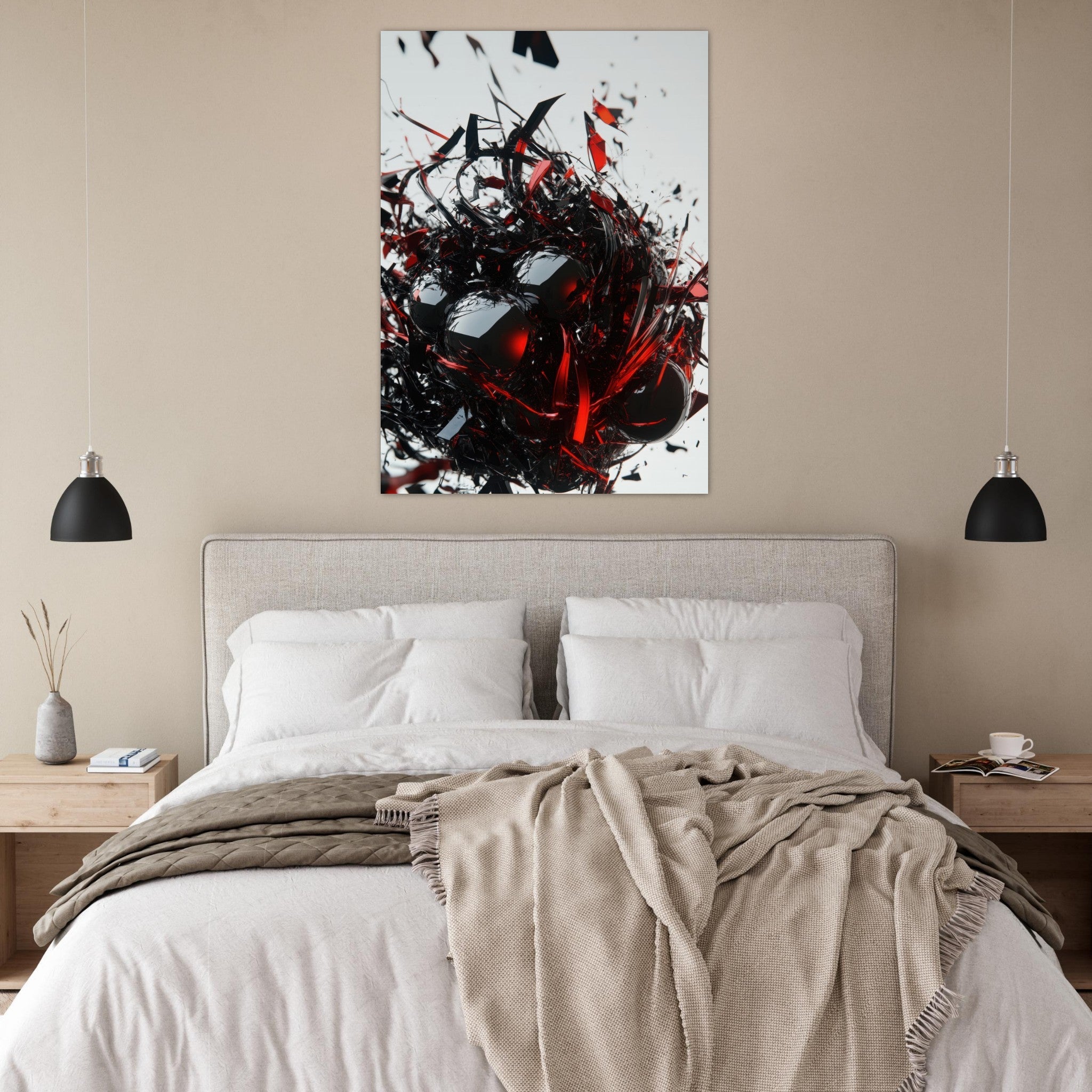 Fine Art Poster Portrait - Gravitys Collapse A violent implosion of fragment 4 - Shop Ai Art WebShop - Digital Art online Store