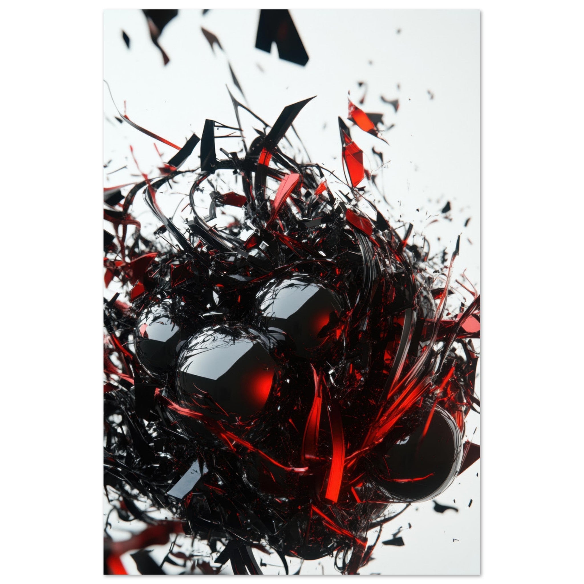 Fine Art Poster Portrait - Gravitys Collapse A violent implosion of fragment 4 - Shop Ai Art WebShop - Digital Art online Store