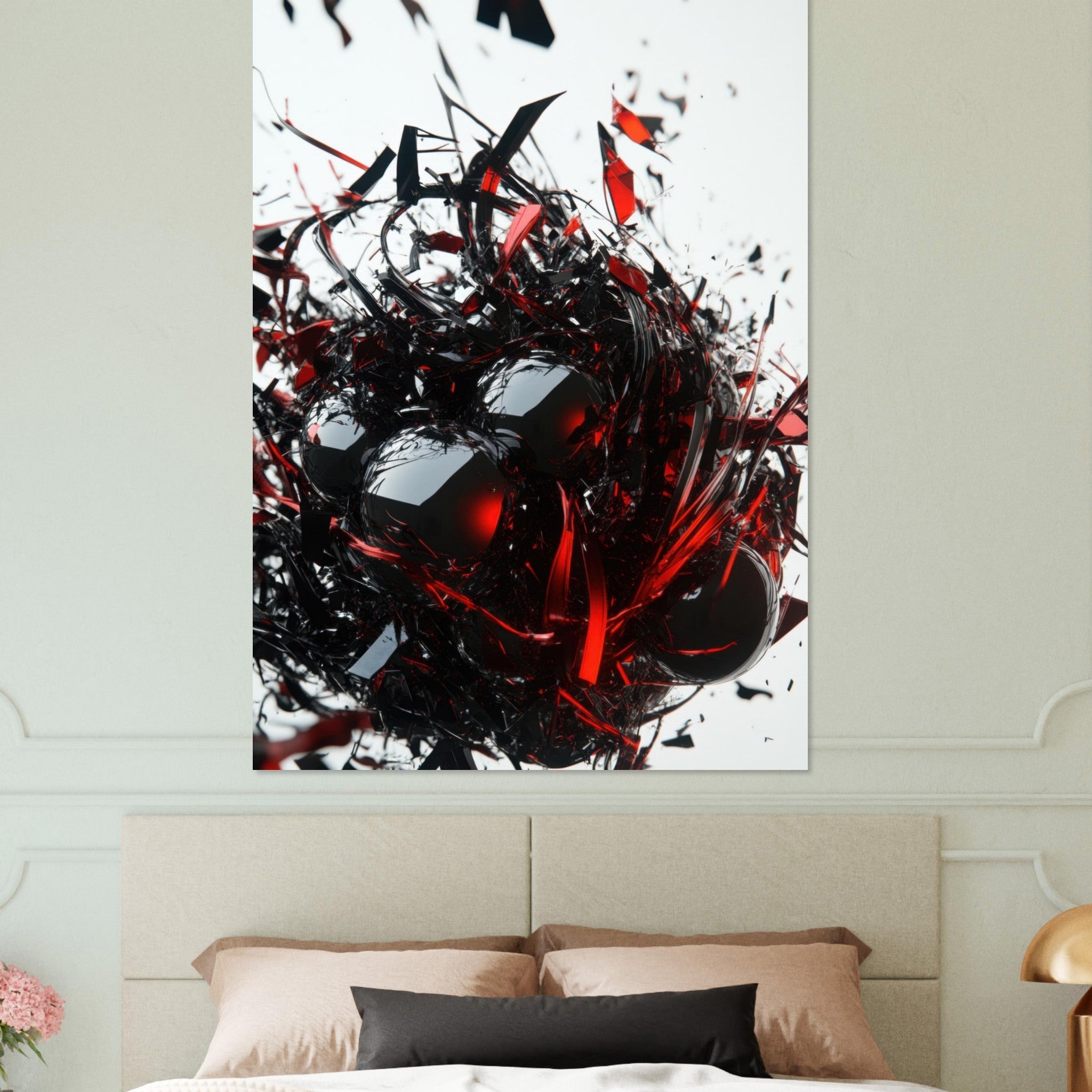 Fine Art Poster Portrait - Gravitys Collapse A violent implosion of fragment 4 - Shop Ai Art WebShop - Digital Art online Store