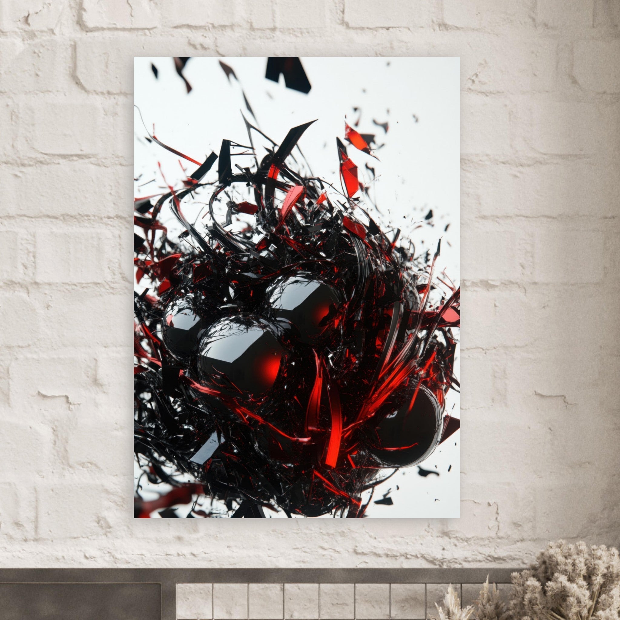 Fine Art Poster Portrait - Gravitys Collapse A violent implosion of fragment 4 - Shop Ai Art WebShop - Digital Art online Store