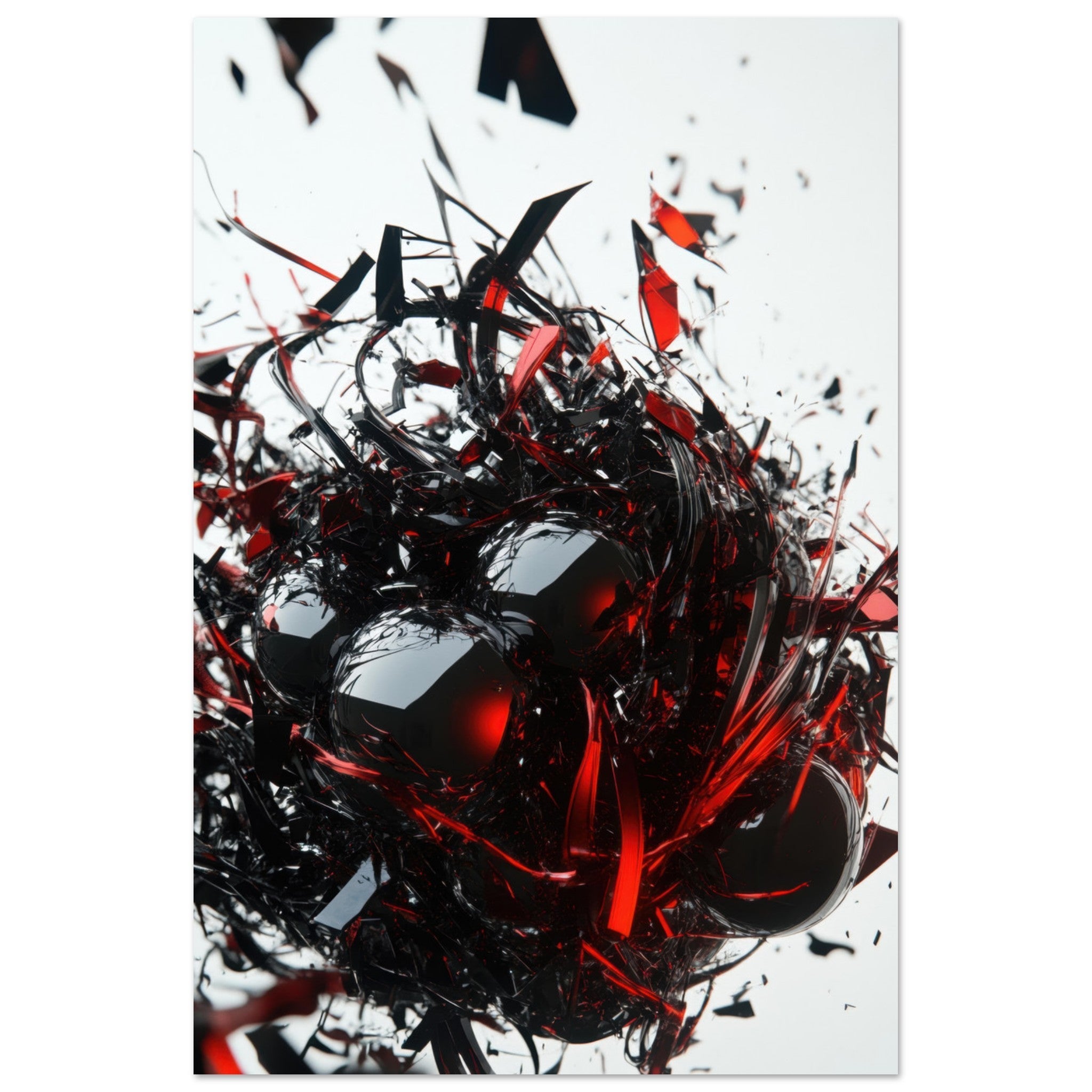 Fine Art Poster Portrait - Gravitys Collapse A violent implosion of fragment 4 - Shop Ai Art WebShop - Digital Art online Store