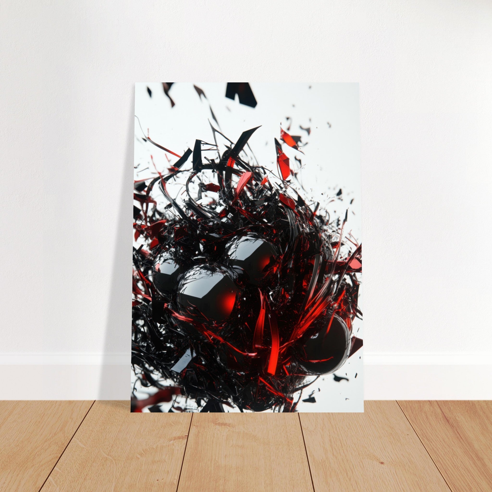 Fine Art Poster Portrait - Gravitys Collapse A violent implosion of fragment 4 - Shop Ai Art WebShop - Digital Art online Store