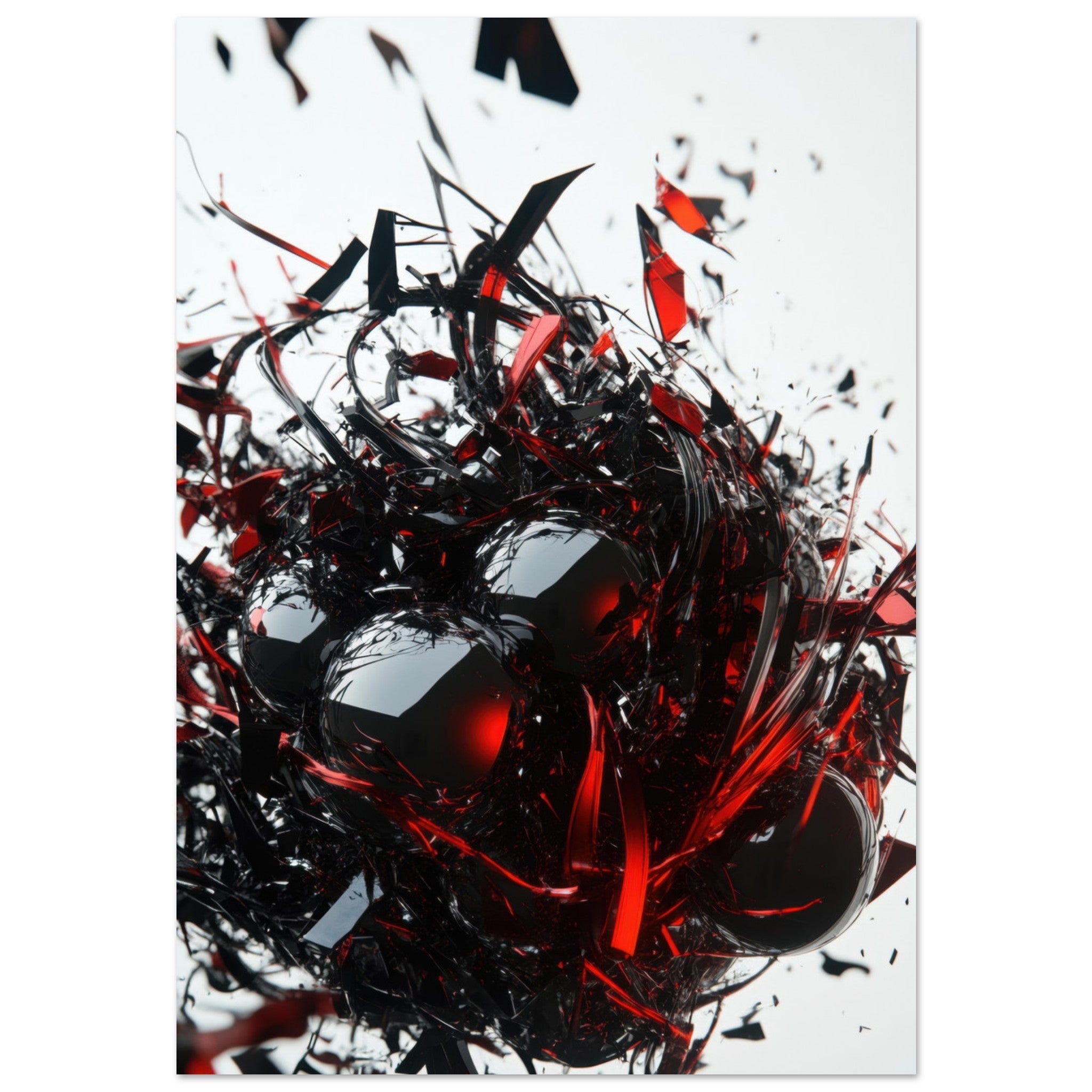 Fine Art Poster Portrait - Gravitys Collapse A violent implosion of fragment 4 - Shop Ai Art WebShop - Digital Art online Store