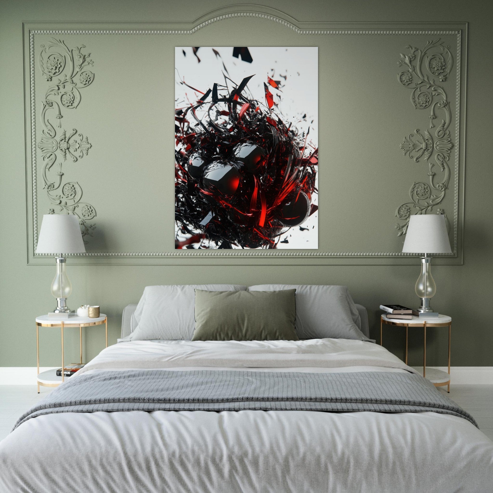 Fine Art Poster Portrait - Gravitys Collapse A violent implosion of fragment 4 - Shop Ai Art WebShop - Digital Art online Store