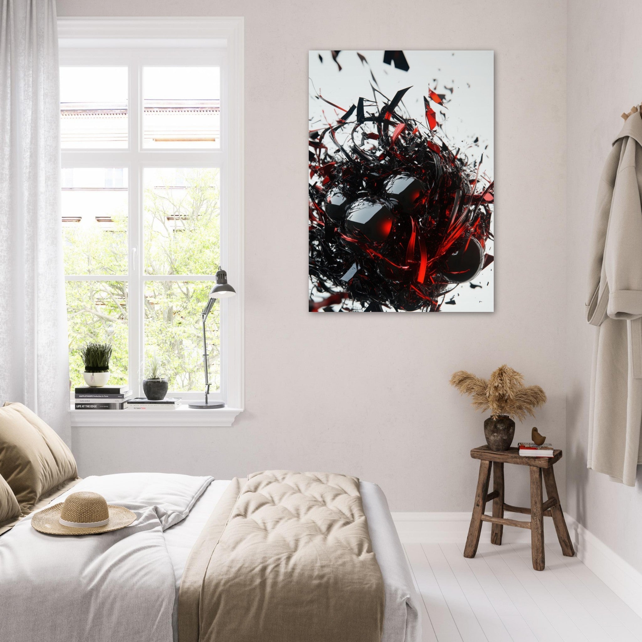 Fine Art Poster Portrait - Gravitys Collapse A violent implosion of fragment 4 - Shop Ai Art WebShop - Digital Art online Store