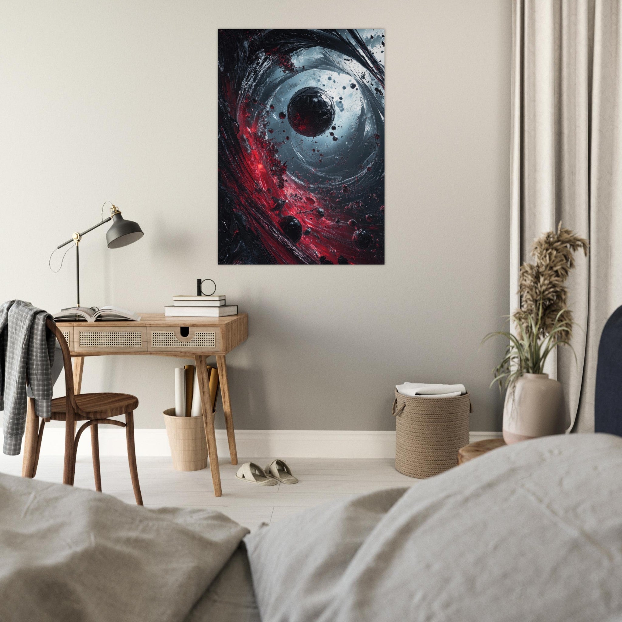 Fine Art Poster Portrait - Gravitys Collapse A violent implosion of fragment 6 - Shop Ai Art WebShop - Digital Art online Store