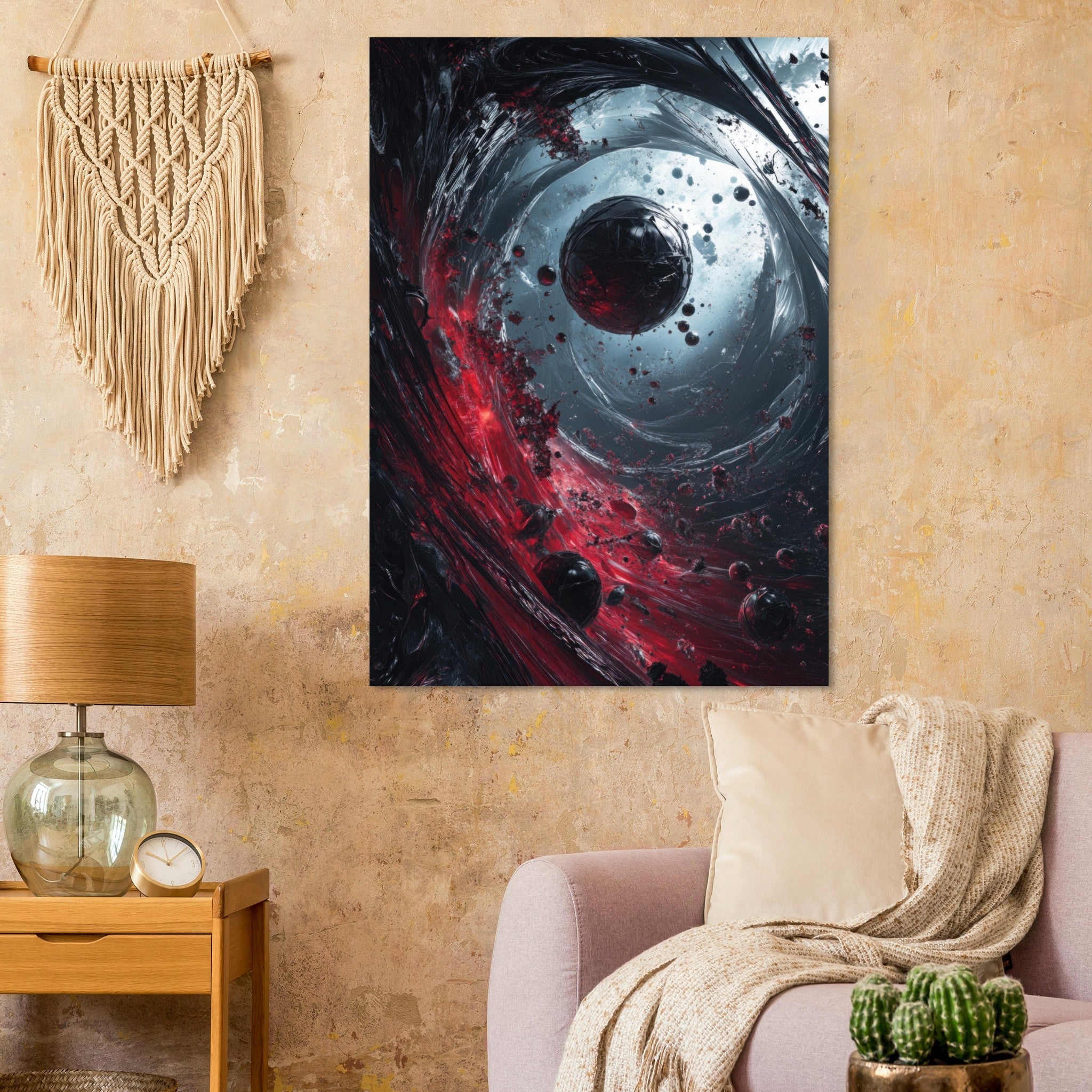 Fine Art Poster Portrait - Gravitys Collapse A violent implosion of fragment 6 - Shop Ai Art WebShop - Digital Art online Store