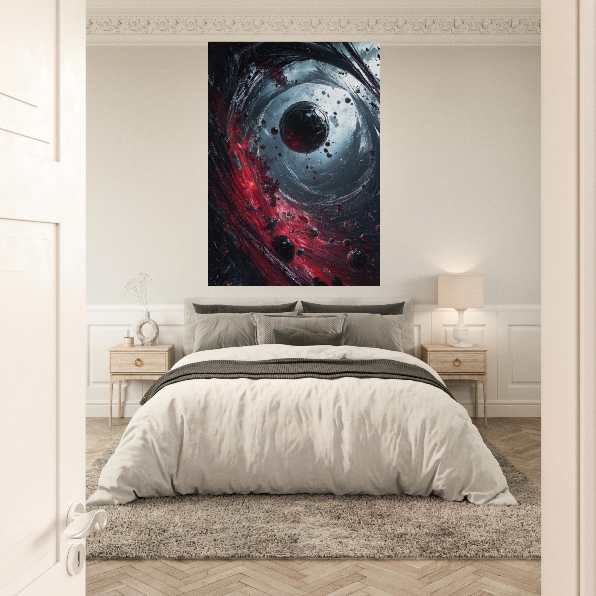 Fine Art Poster Portrait - Gravitys Collapse A violent implosion of fragment 6 - Shop Ai Art WebShop - Digital Art online Store