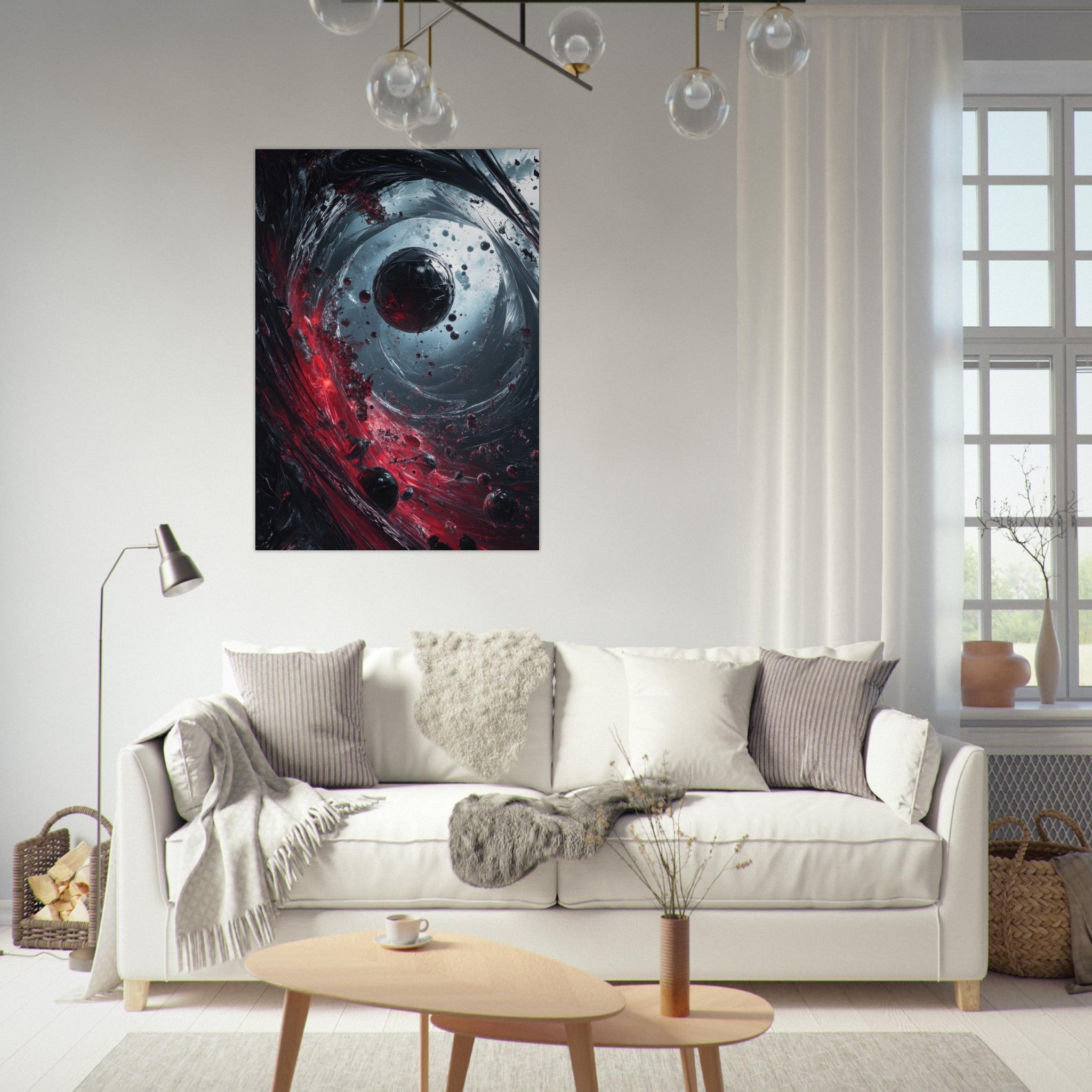 Fine Art Poster Portrait - Gravitys Collapse A violent implosion of fragment 6 - Shop Ai Art WebShop - Digital Art online Store
