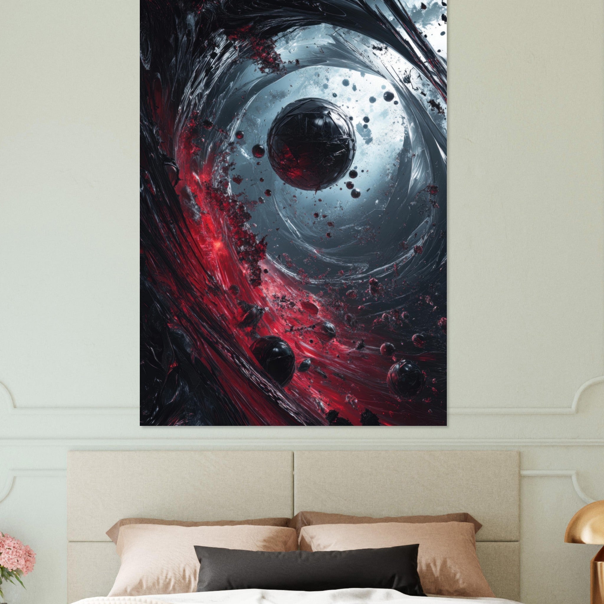 Fine Art Poster Portrait - Gravitys Collapse A violent implosion of fragment 6 - Shop Ai Art WebShop - Digital Art online Store