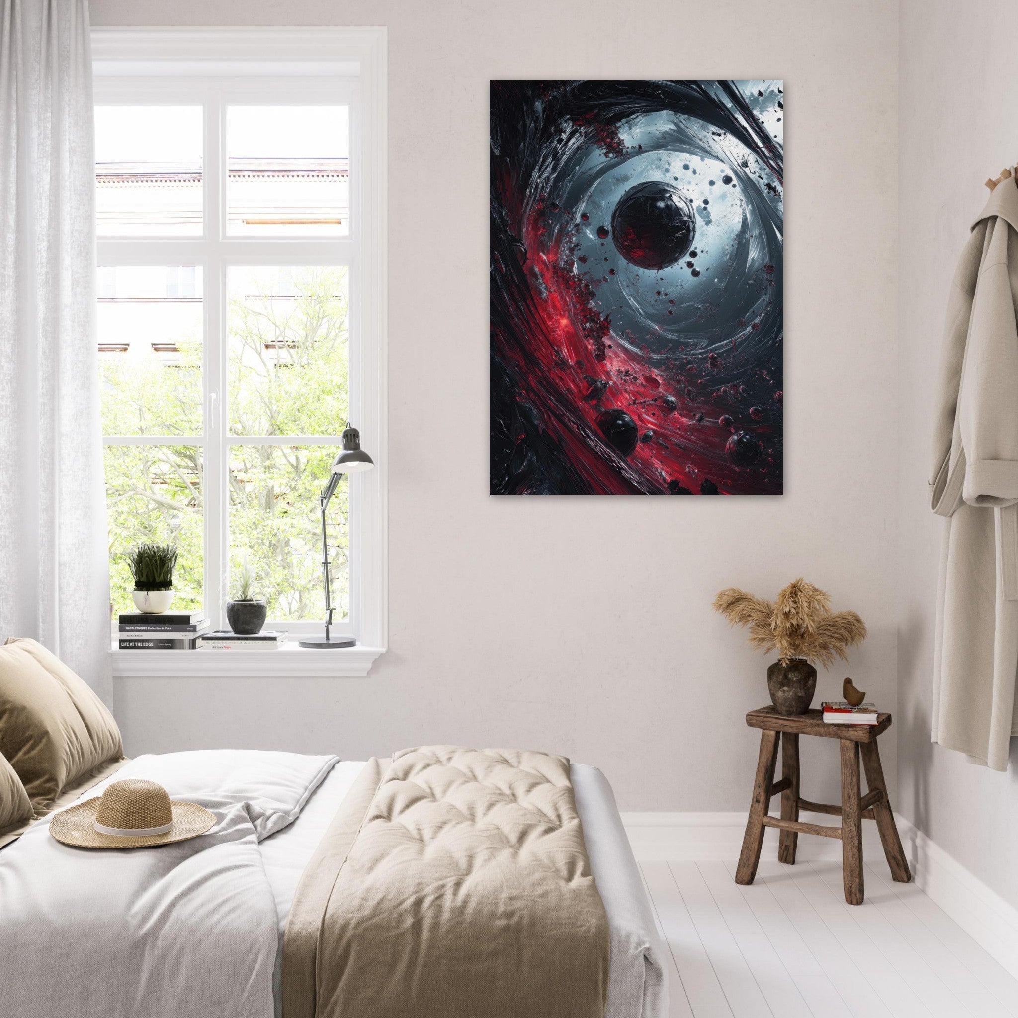 Fine Art Poster Portrait - Gravitys Collapse A violent implosion of fragment 6 - Shop Ai Art WebShop - Digital Art online Store
