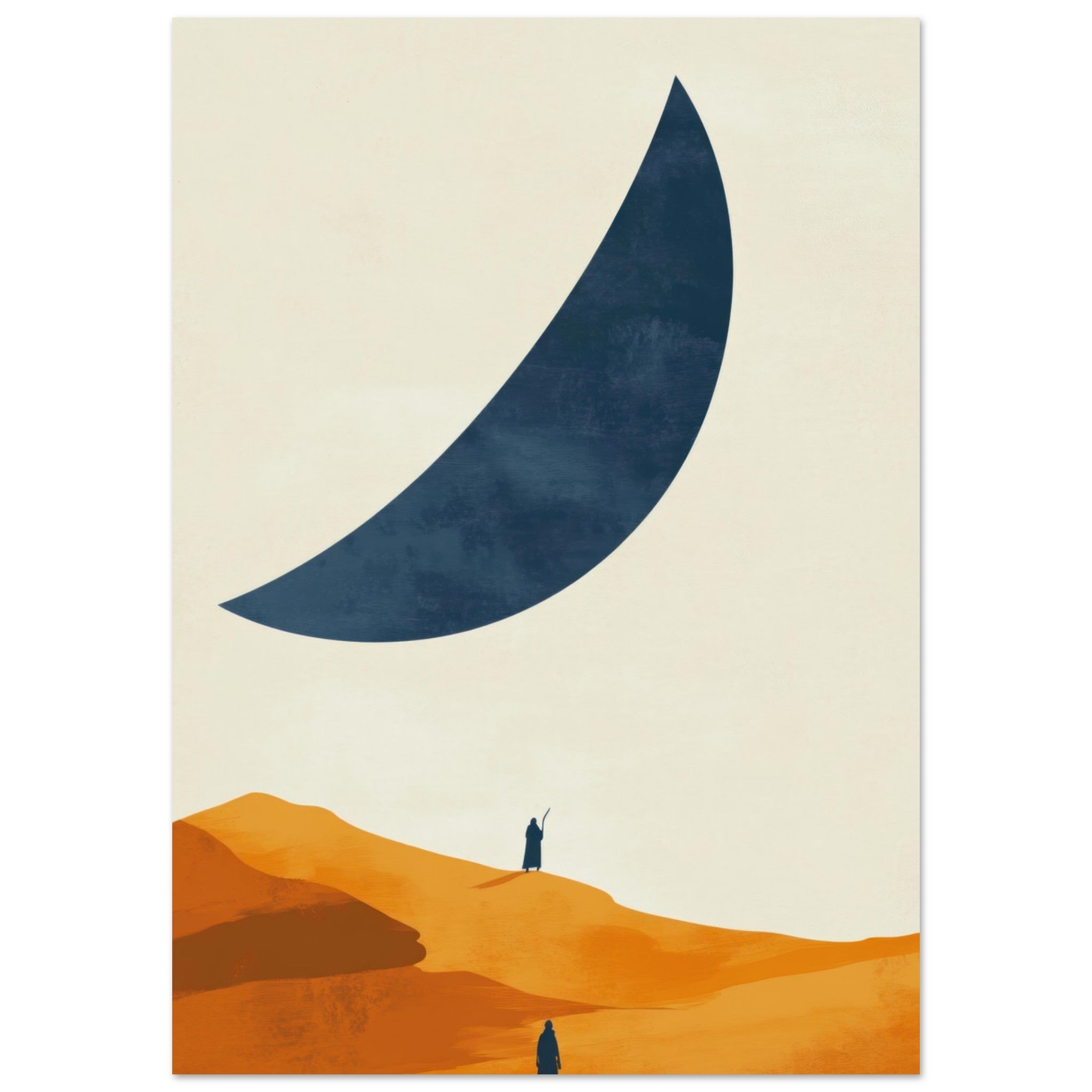 Fine Art Poster Portrait - Minimalist Magical Landscape A sleek minimalist - Shop Ai Art WebShop - Digital Art online Store