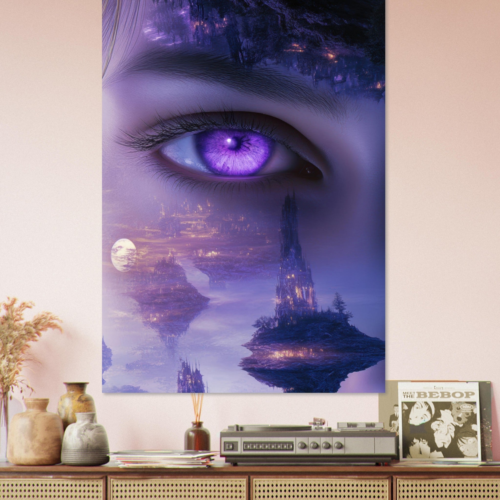 Fine Art Poster Portrait - Surreal Elven Dreamscape Surrealism Extreme Los - Shop Ai Art WebShop - Digital Art online Store