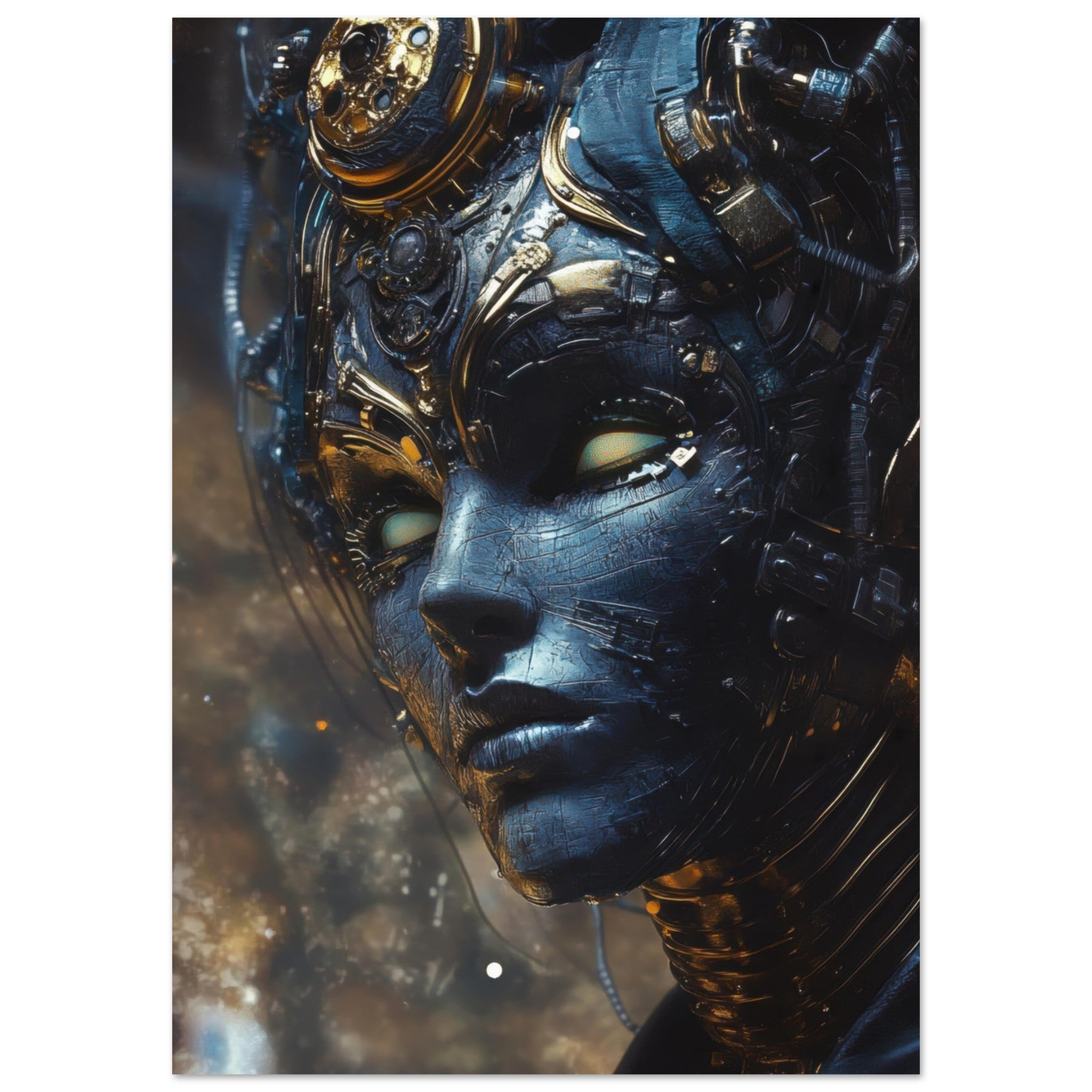 Fine Art Poster Portrait - The Cybernetic Dukes Masquerade A lavish master 2 - Shop Ai Art WebShop - Digital Art online Store
