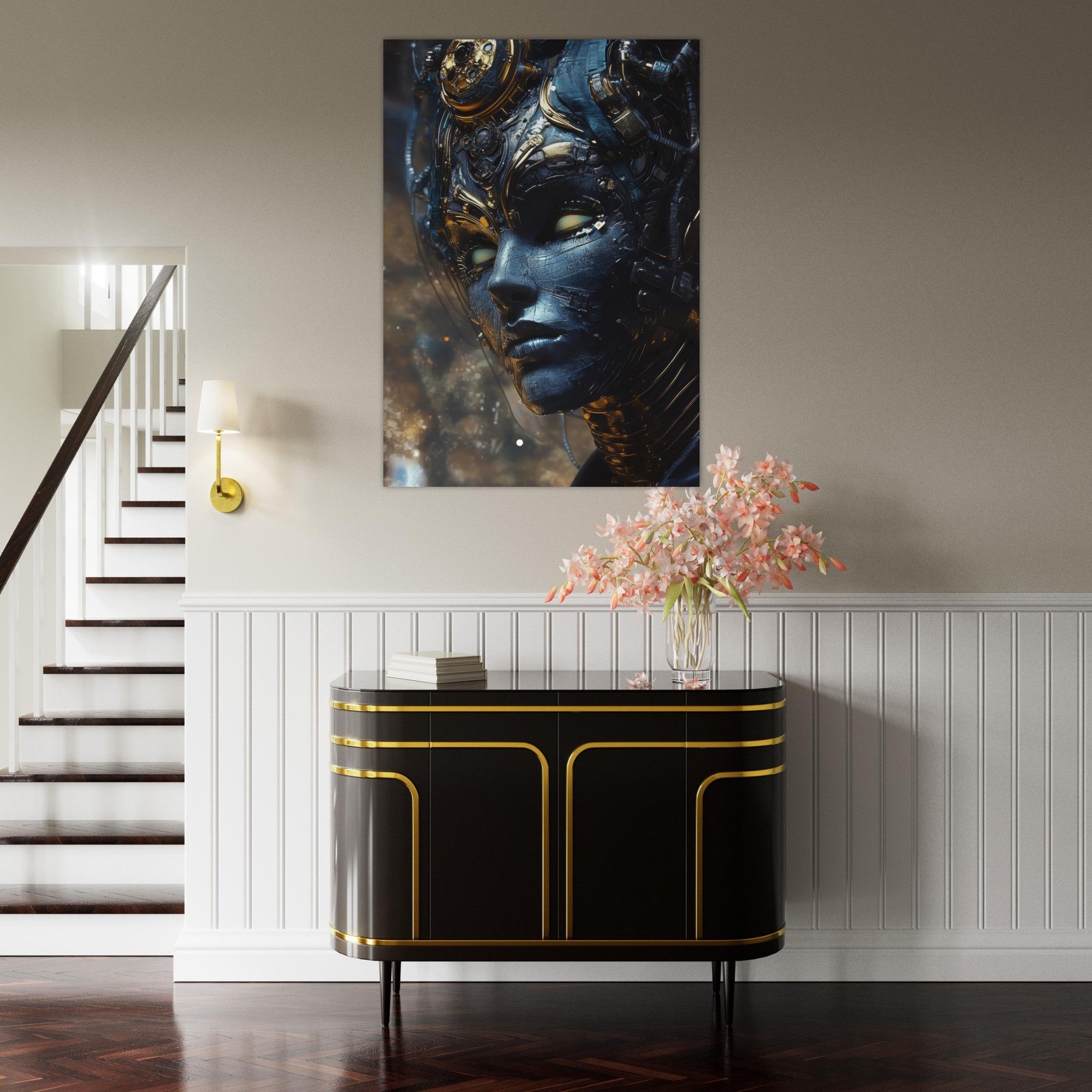 Fine Art Poster Portrait - The Cybernetic Dukes Masquerade A lavish master 2 - Shop Ai Art WebShop - Digital Art online Store
