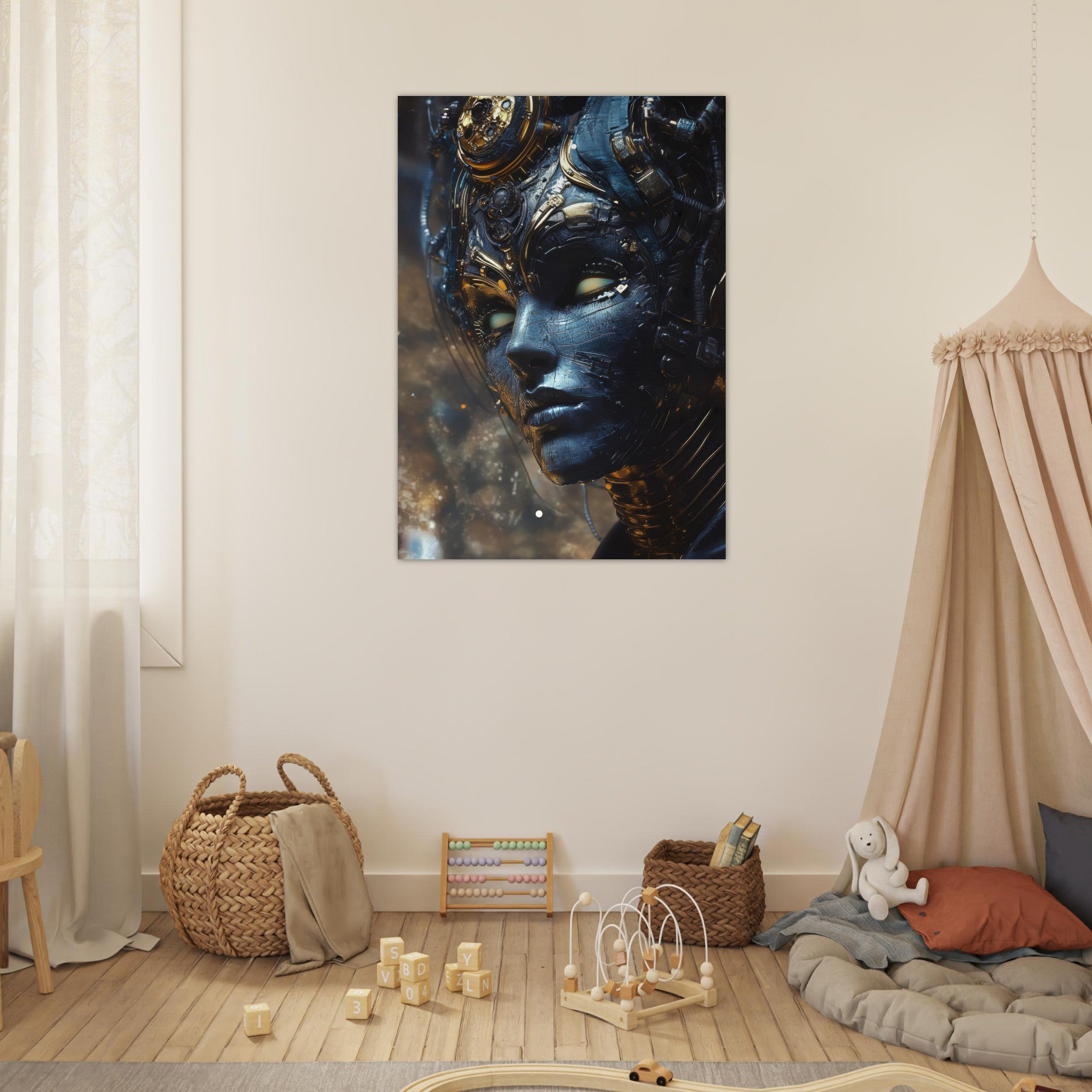 Fine Art Poster Portrait - The Cybernetic Dukes Masquerade A lavish master 2 - Shop Ai Art WebShop - Digital Art online Store