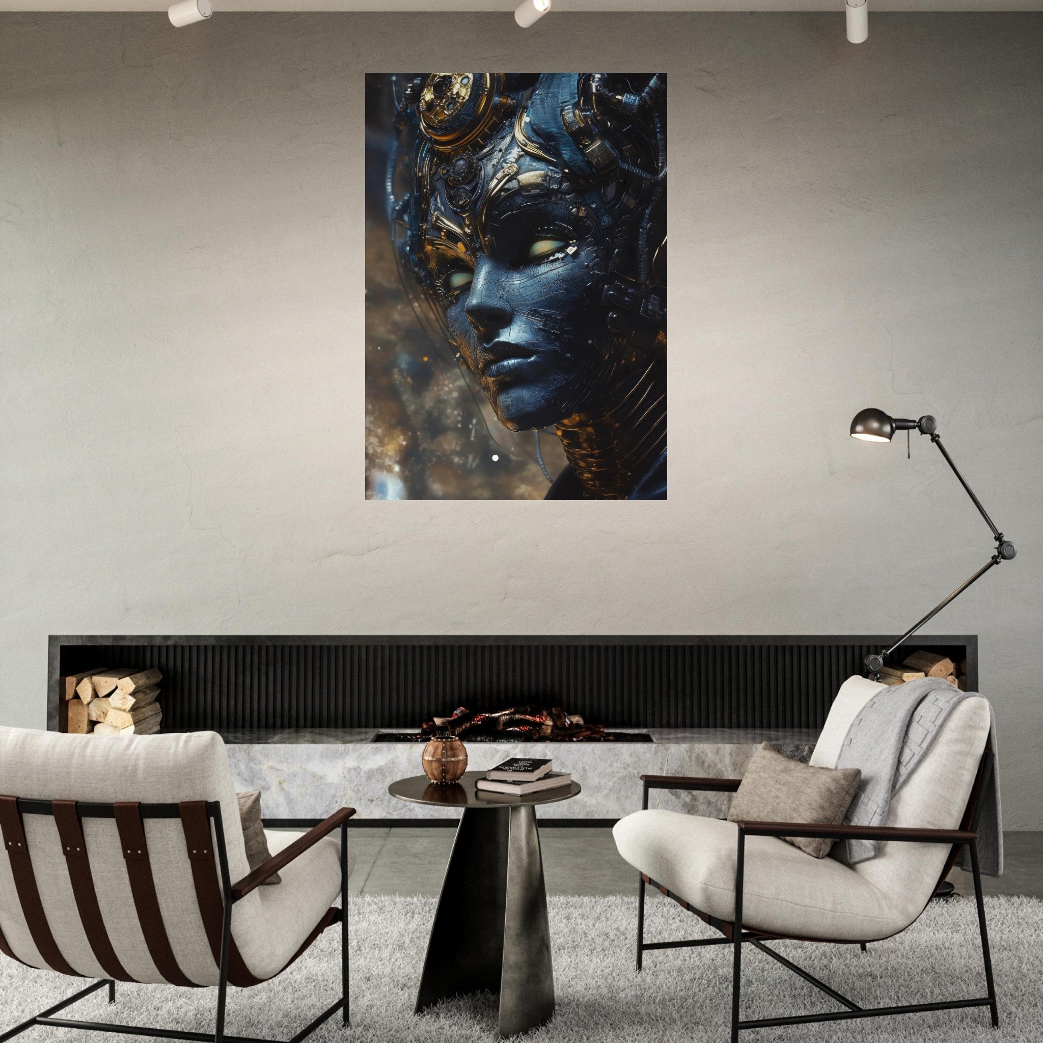 Fine Art Poster Portrait - The Cybernetic Dukes Masquerade A lavish master 2 - Shop Ai Art WebShop - Digital Art online Store