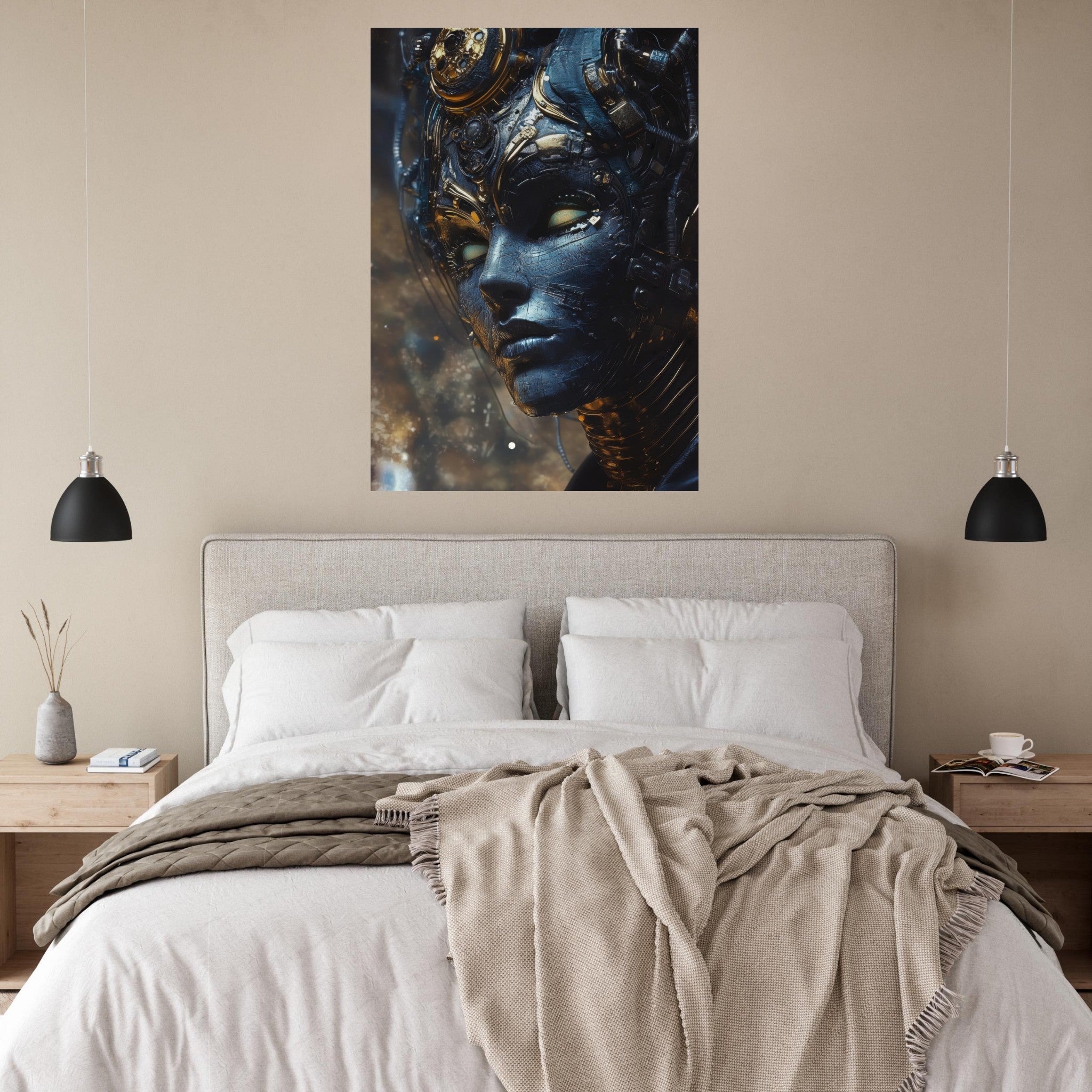 Fine Art Poster Portrait - The Cybernetic Dukes Masquerade A lavish master 2 - Shop Ai Art WebShop - Digital Art online Store