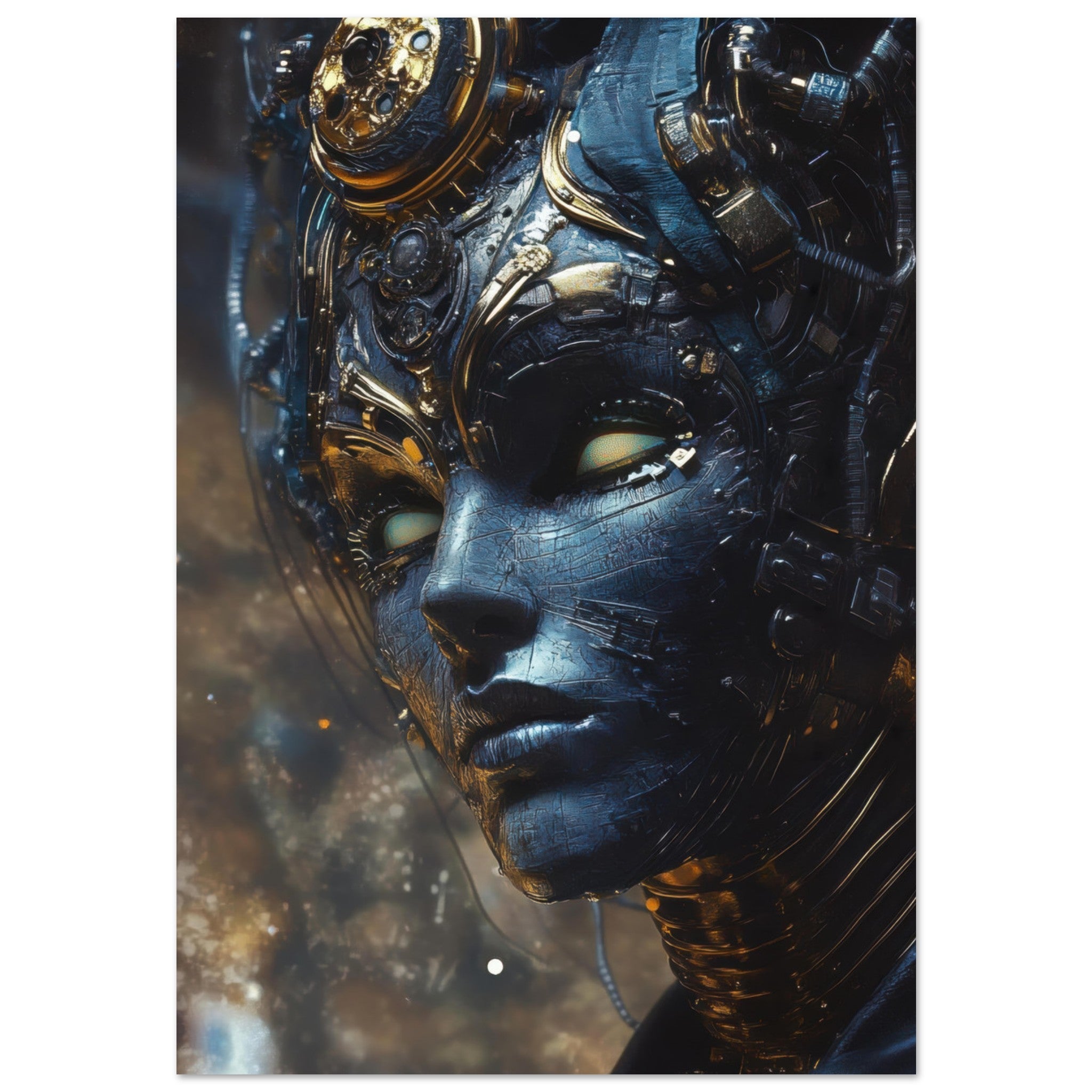 Fine Art Poster Portrait - The Cybernetic Dukes Masquerade A lavish master 2 - Shop Ai Art WebShop - Digital Art online Store