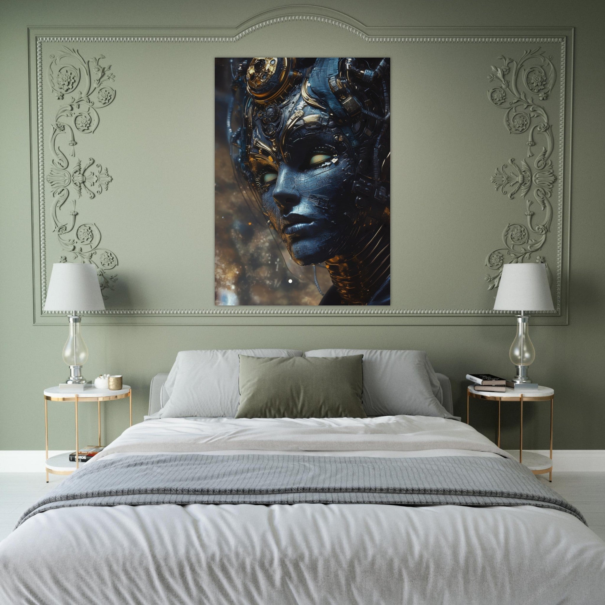Fine Art Poster Portrait - The Cybernetic Dukes Masquerade A lavish master 2 - Shop Ai Art WebShop - Digital Art online Store