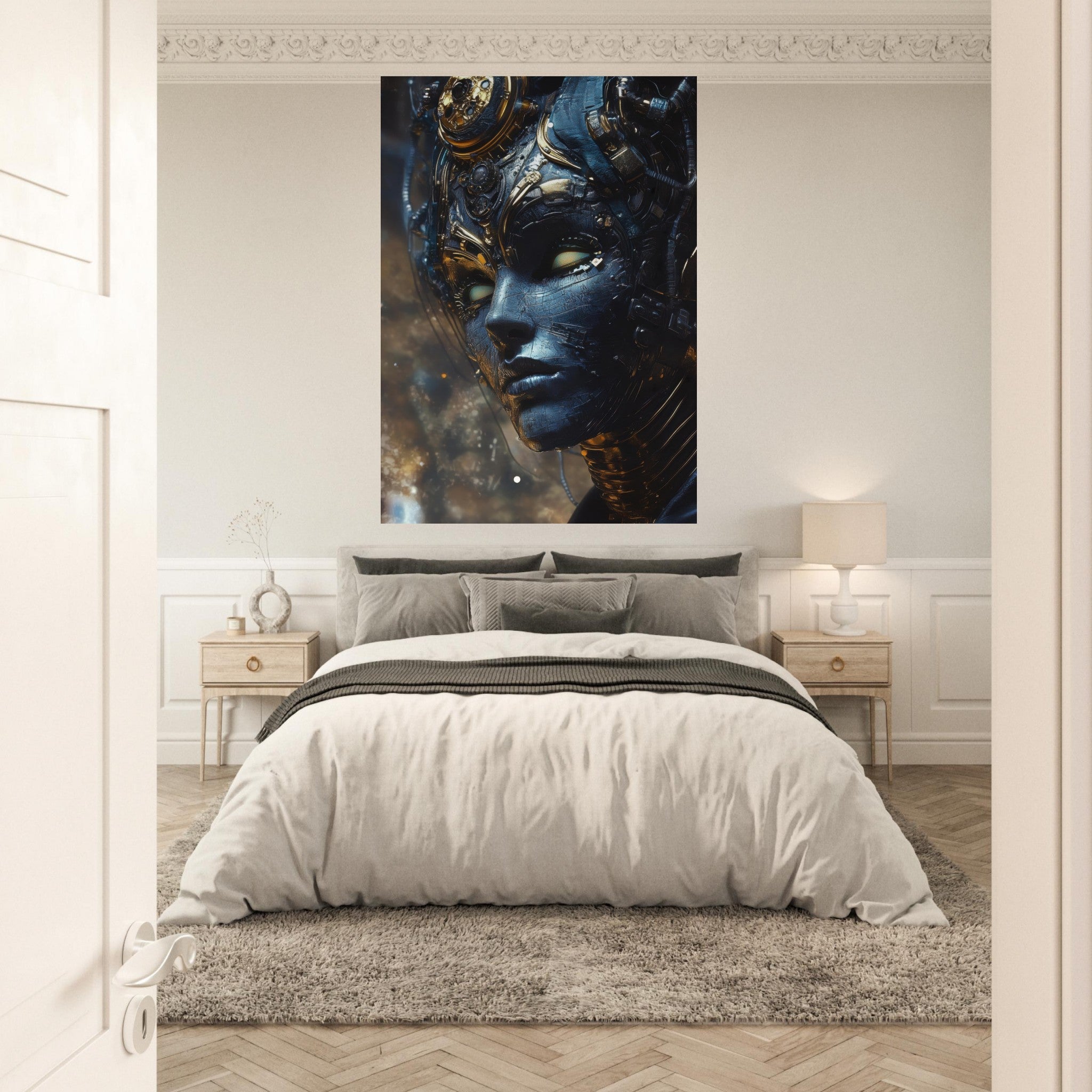 Fine Art Poster Portrait - The Cybernetic Dukes Masquerade A lavish master 2 - Shop Ai Art WebShop - Digital Art online Store