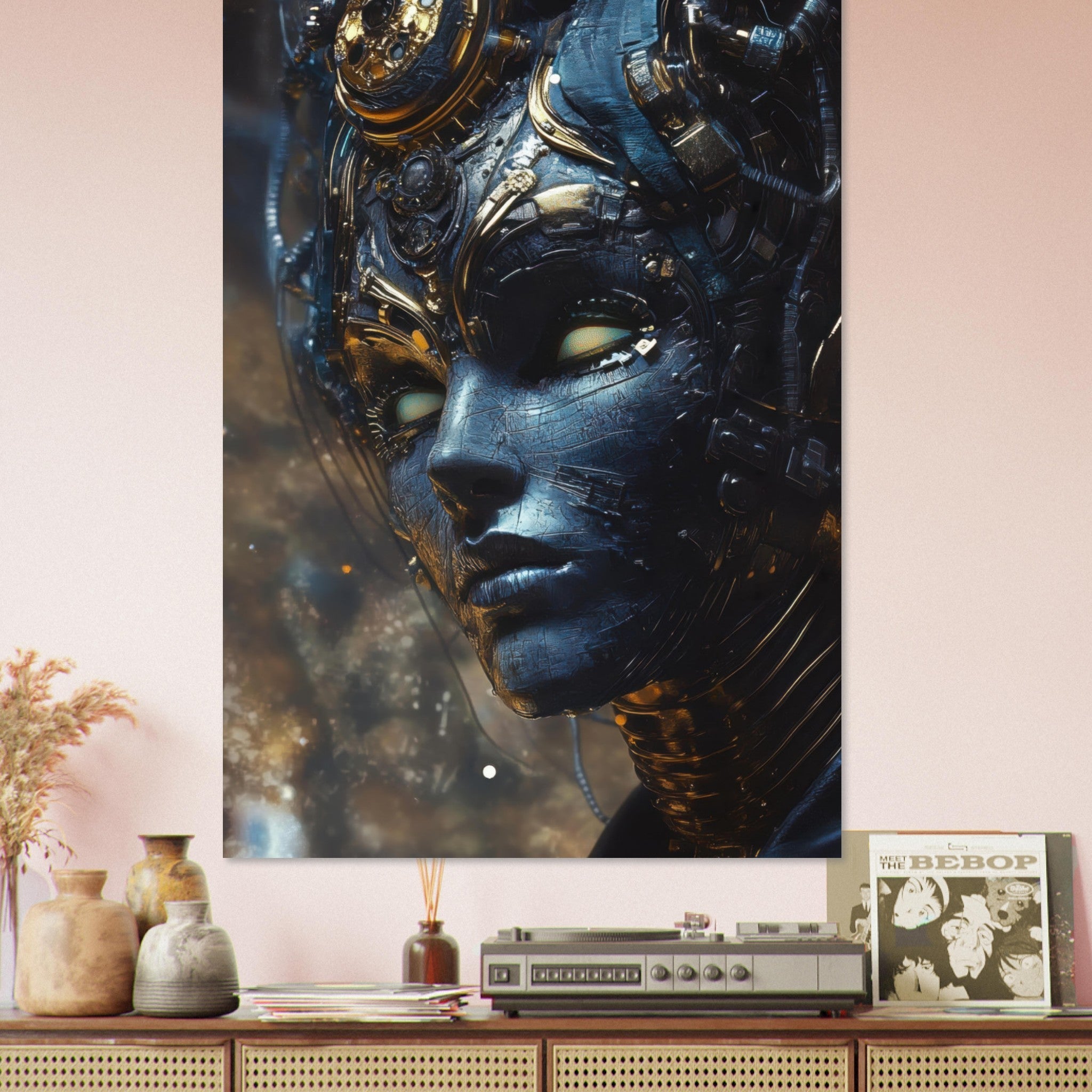 Fine Art Poster Portrait - The Cybernetic Dukes Masquerade A lavish master 2 - Shop Ai Art WebShop - Digital Art online Store