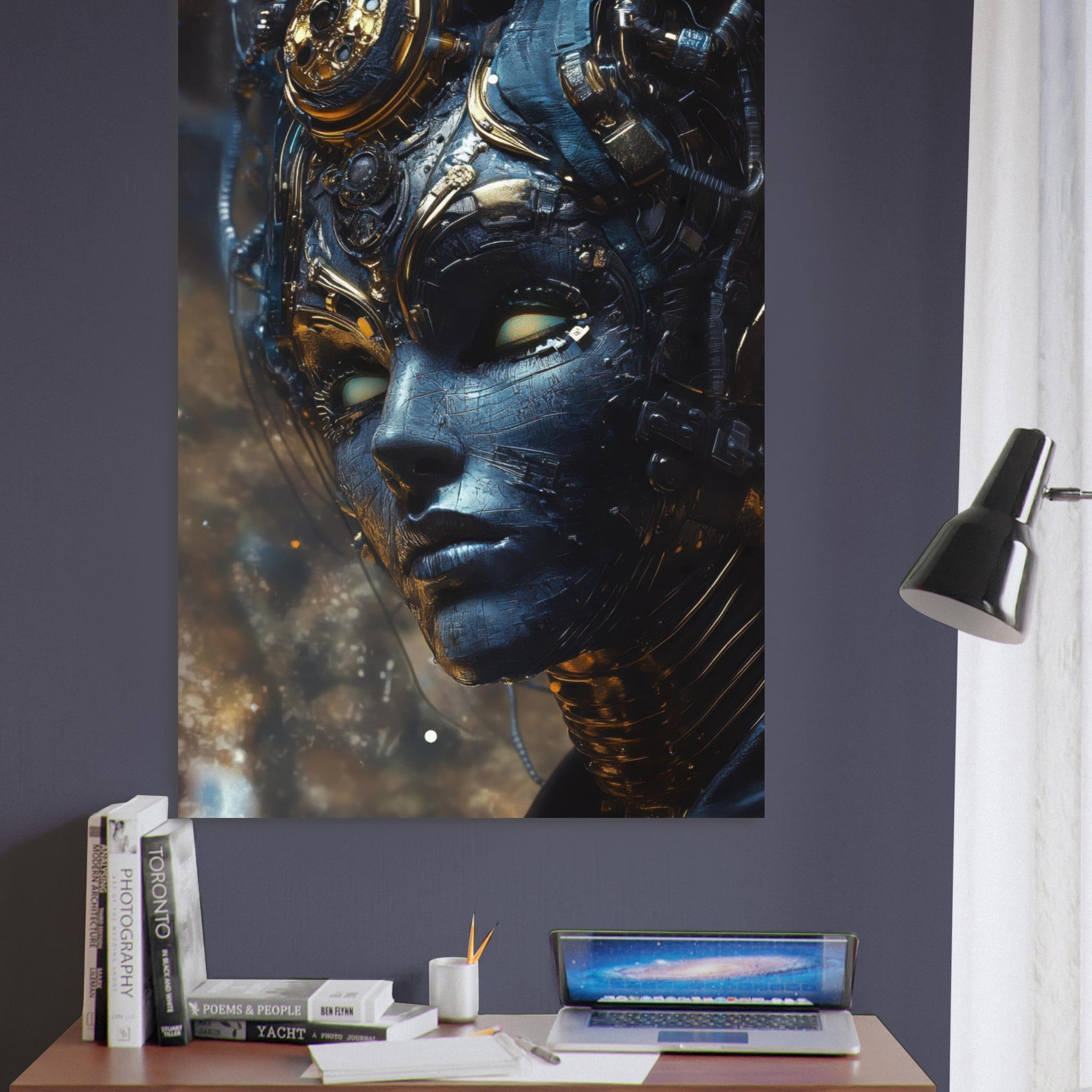 Fine Art Poster Portrait - The Cybernetic Dukes Masquerade A lavish master 2 - Shop Ai Art WebShop - Digital Art online Store