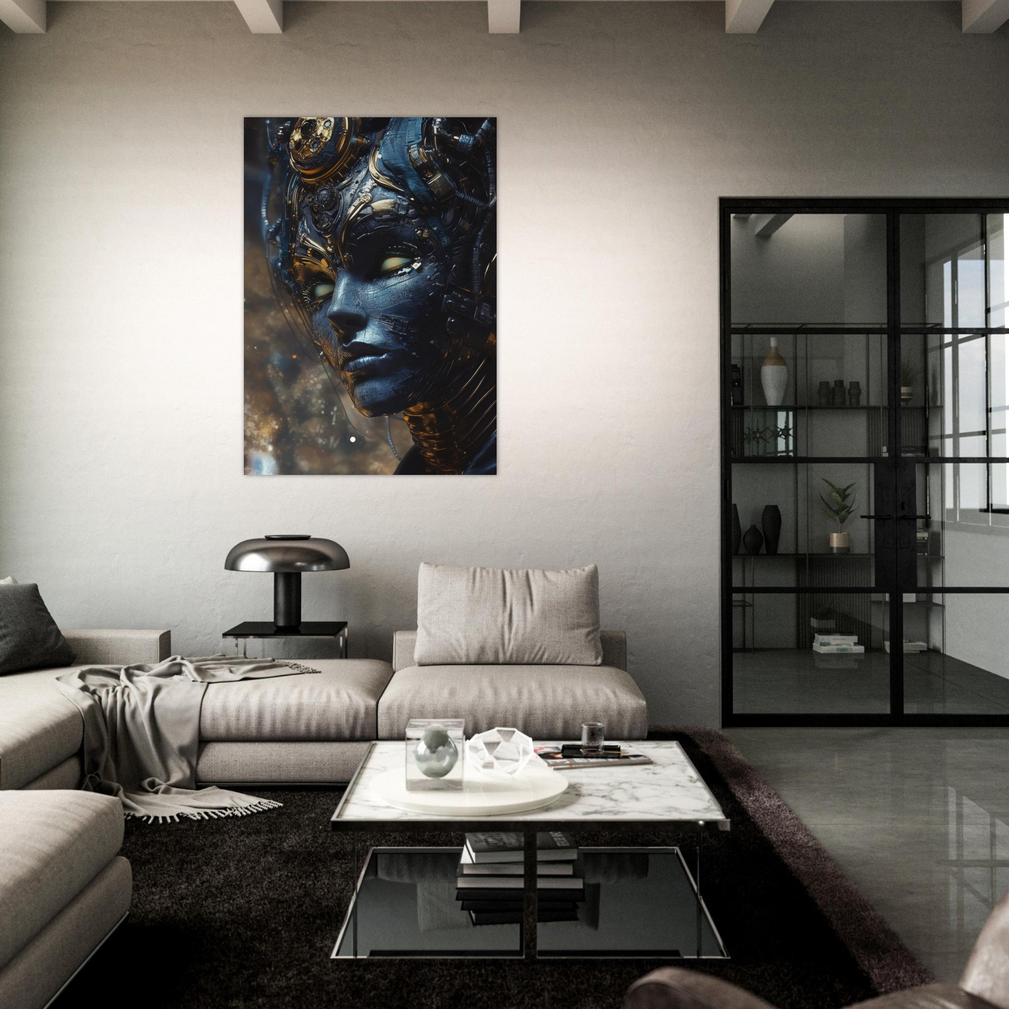 Fine Art Poster Portrait - The Cybernetic Dukes Masquerade A lavish master 2 - Shop Ai Art WebShop - Digital Art online Store
