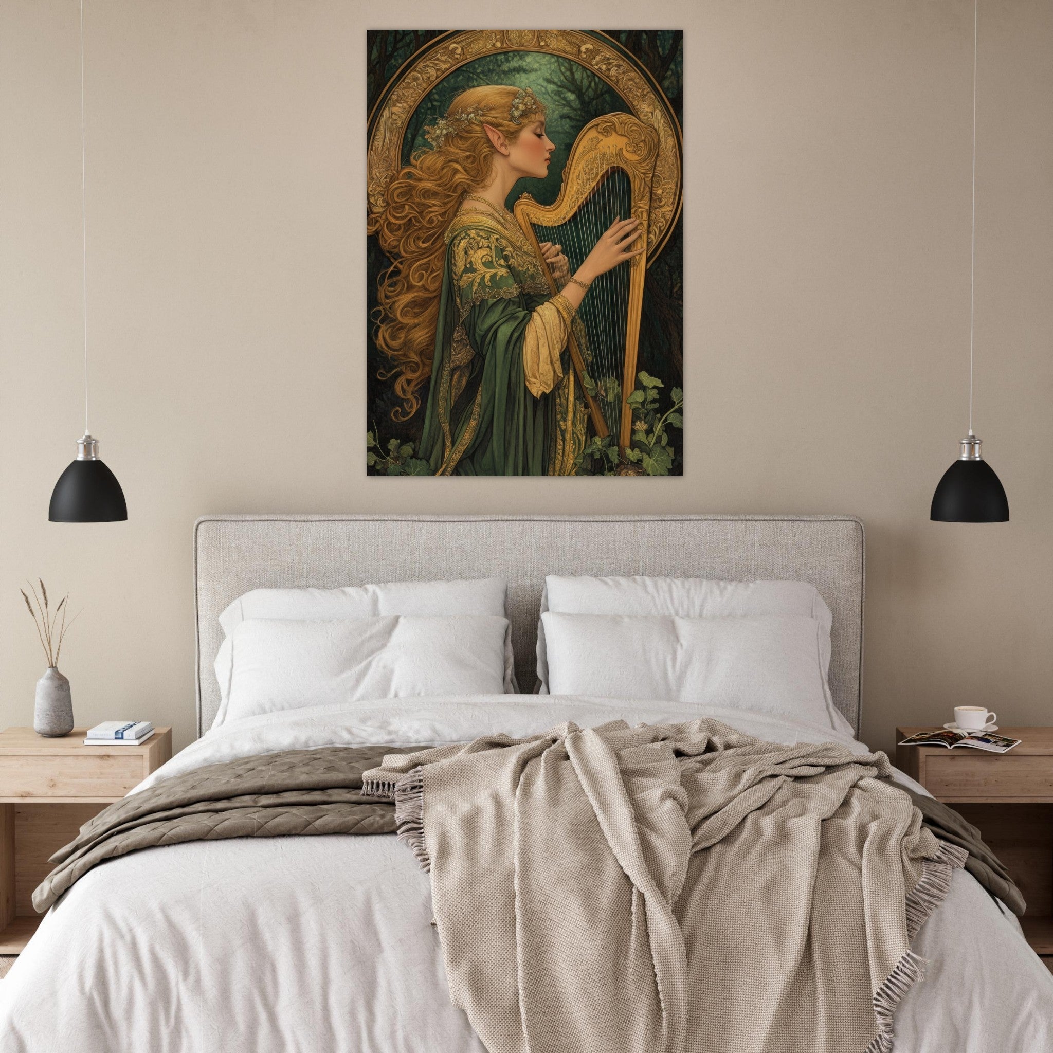 Fine Art Poster Portrait - The Enchanted Minstrel of the Fae Court Art You 4 - Shop Ai Art WebShop - Digital Art online Store